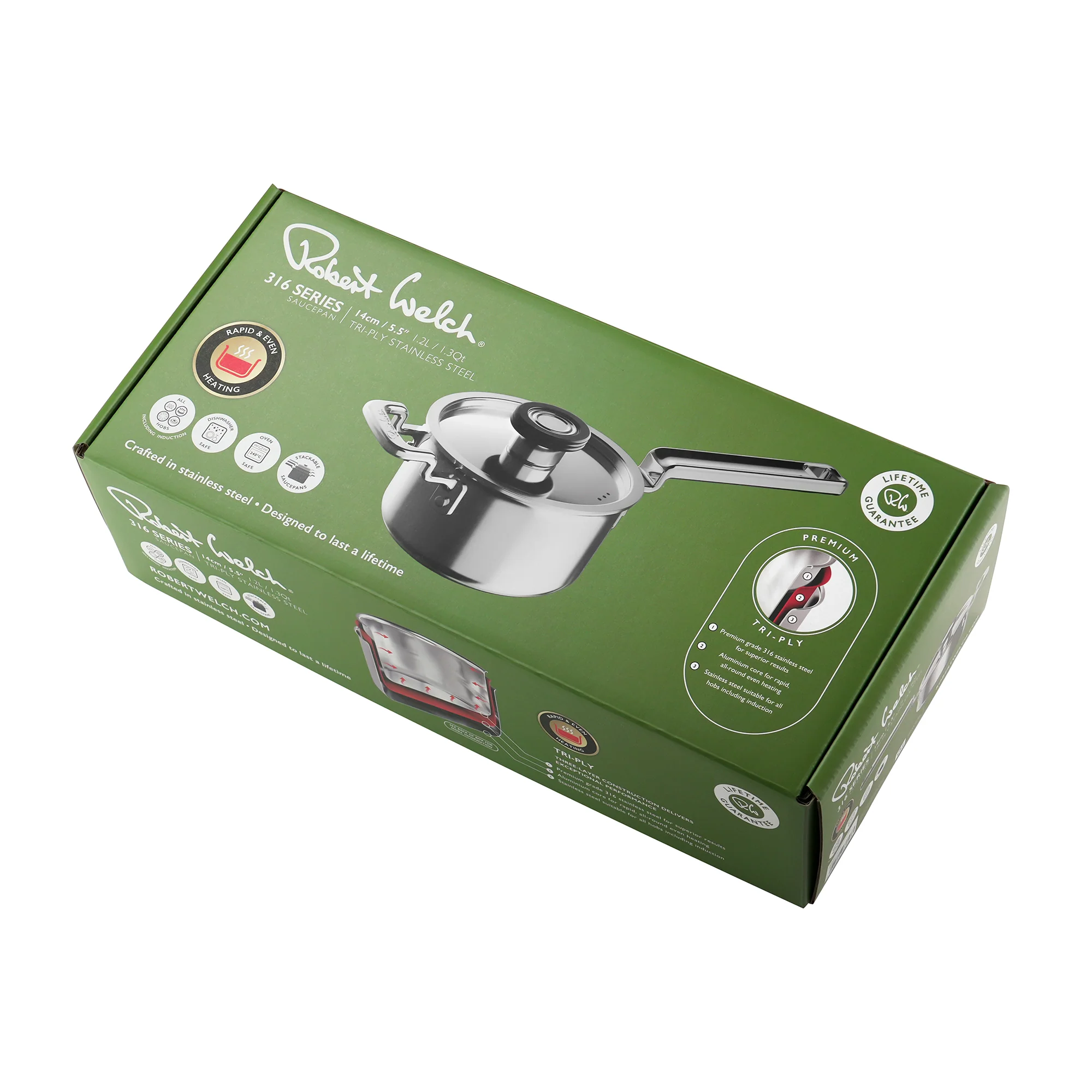 316 Series Cookware Saucepan 14cm / 1.2L - Image 3