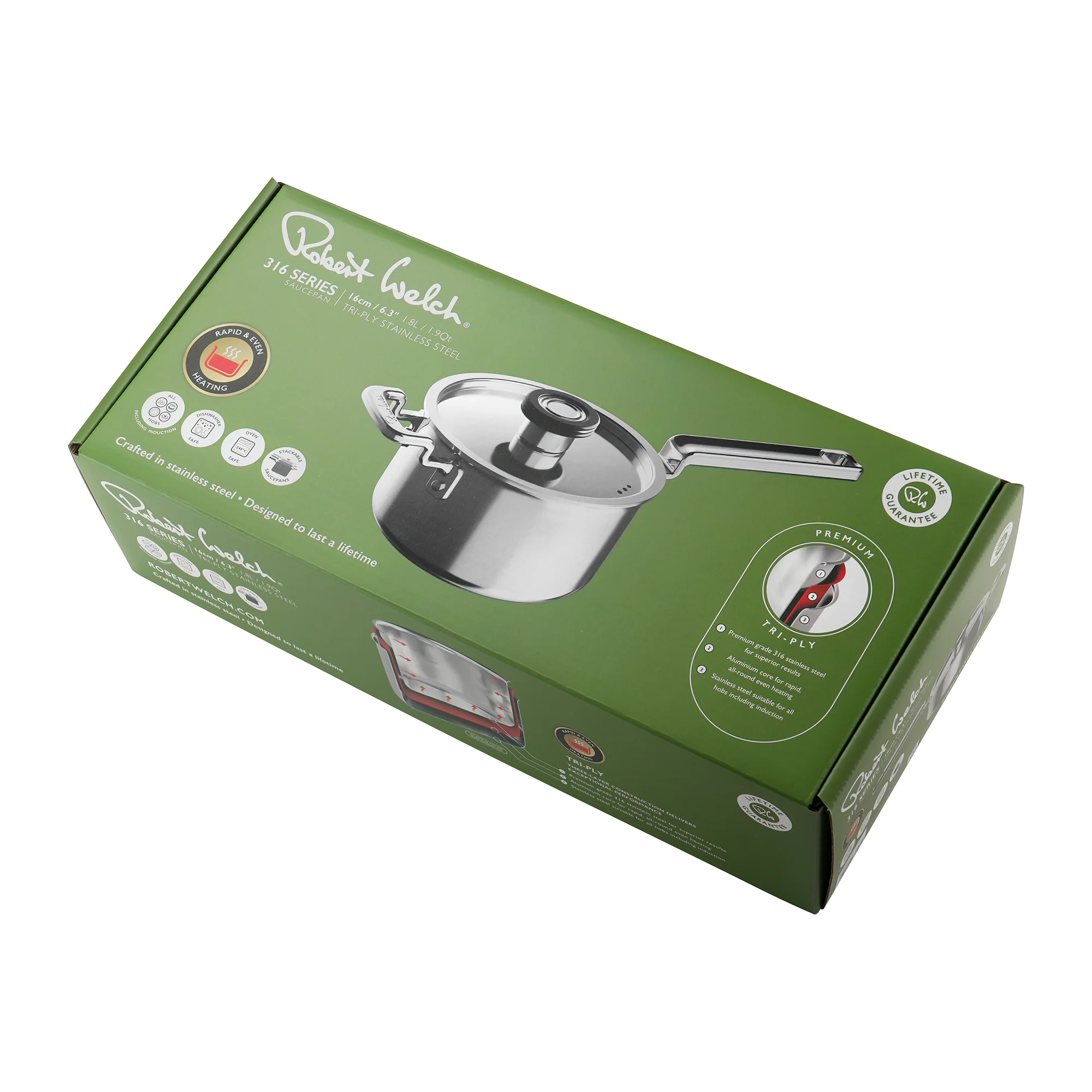 316 Series Cookware Saucepan 16cm / 1.8L - Image 3