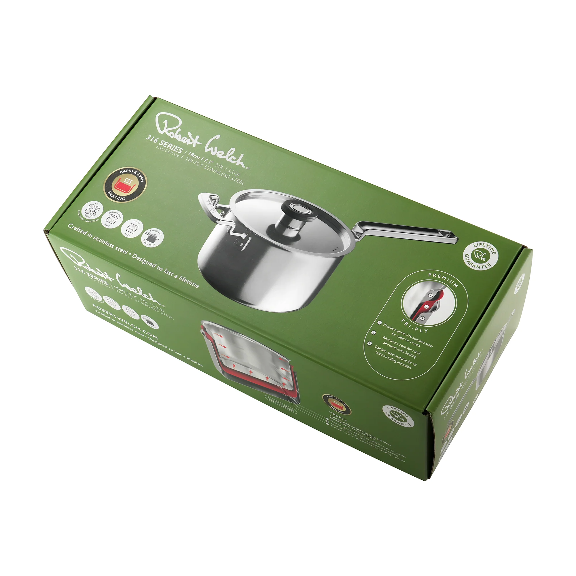 316 Series Cookware Saucepan 18cm / 3.0L - Image 3