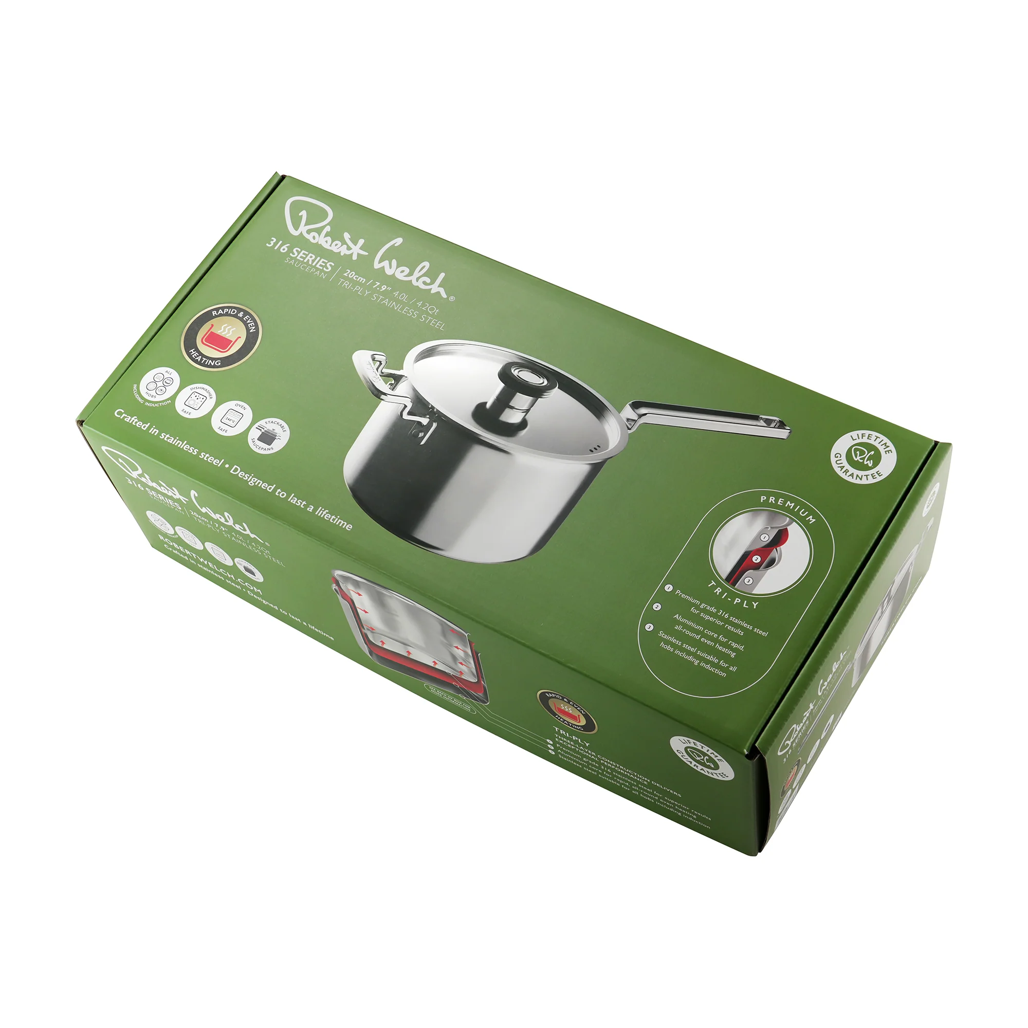 316 Series Cookware Saucepan 20cm / 4.0L - Image 3
