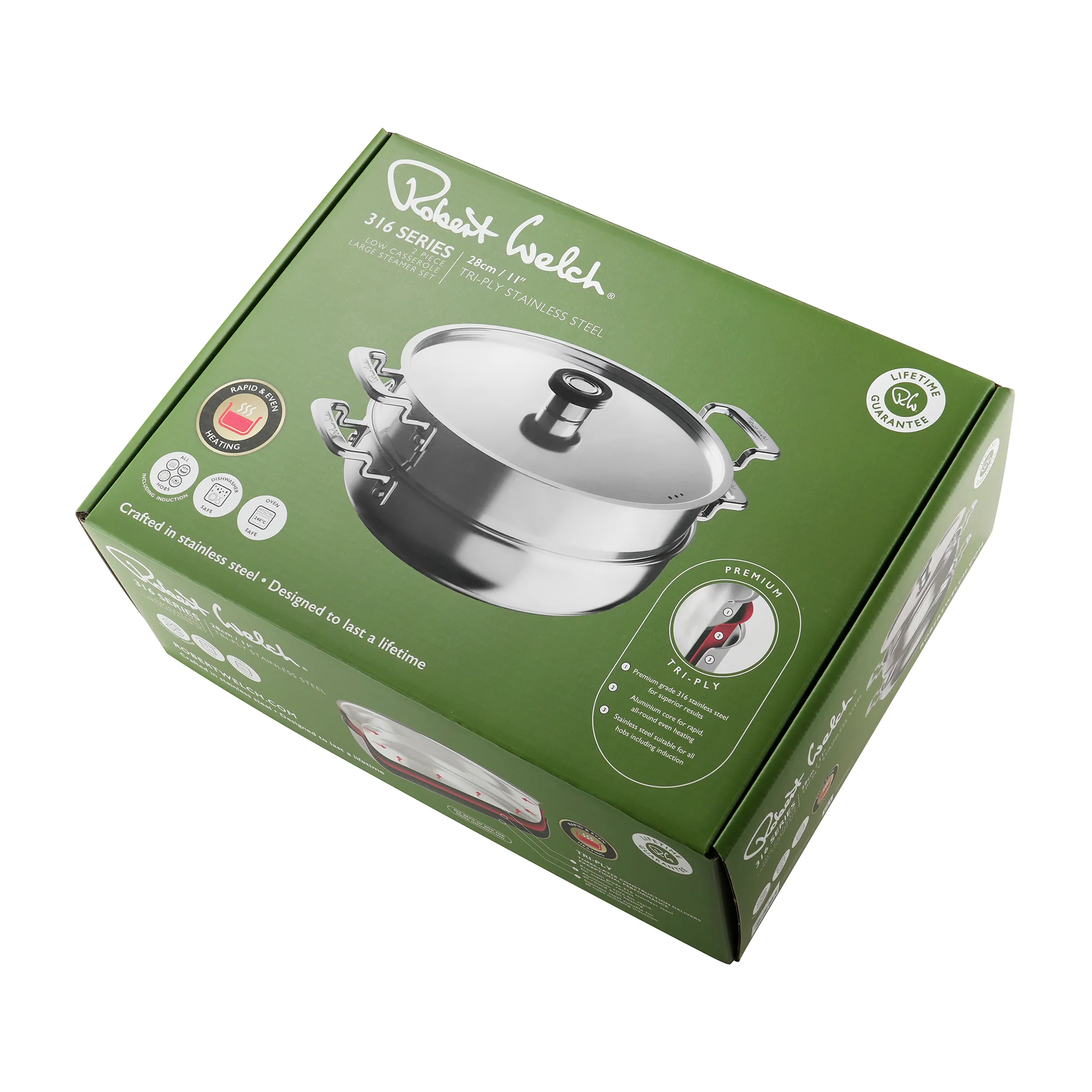 316 Series Cookware 28cm Steamer Set, 2 Piece - Image 3