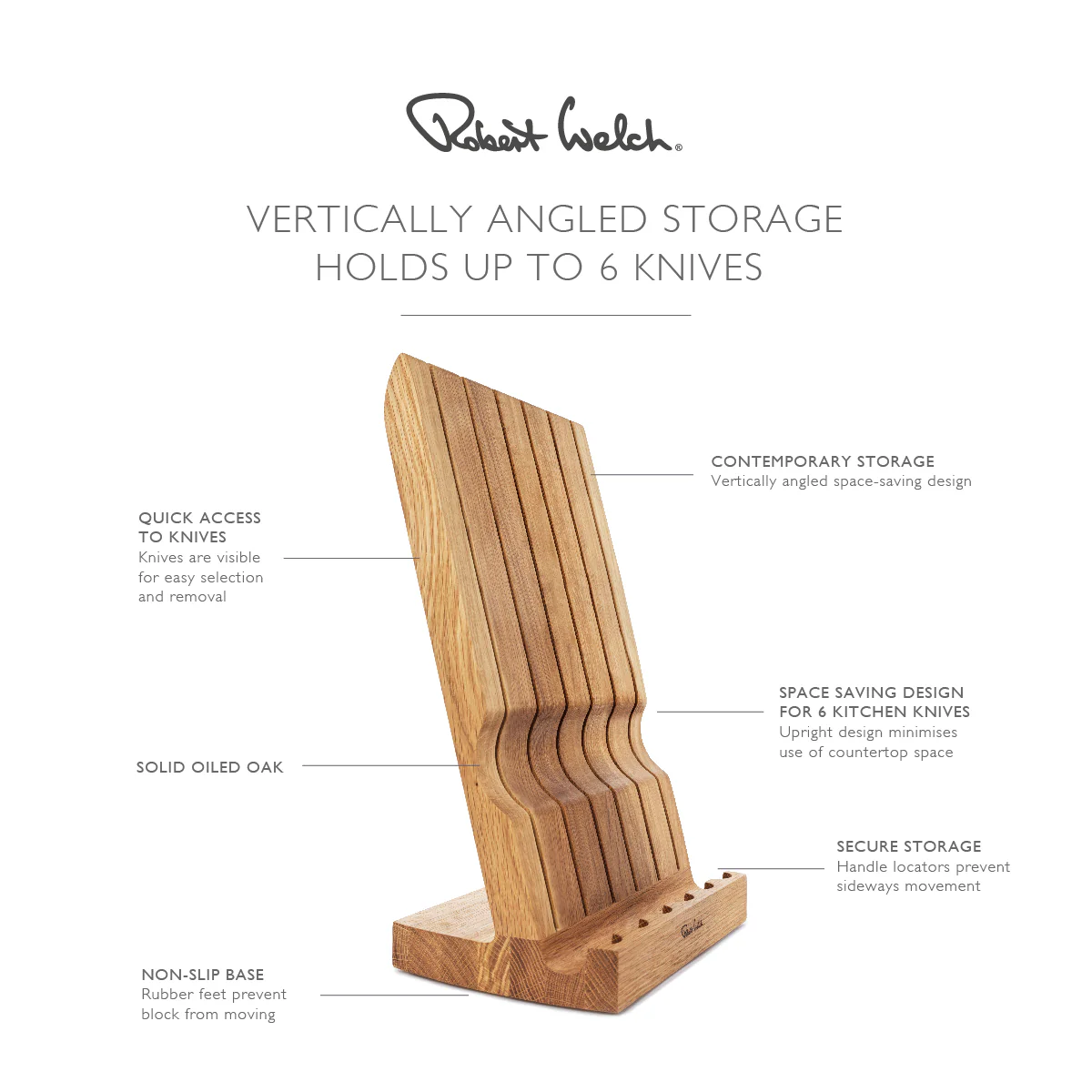 Angle Oak Knife Block - Image 4