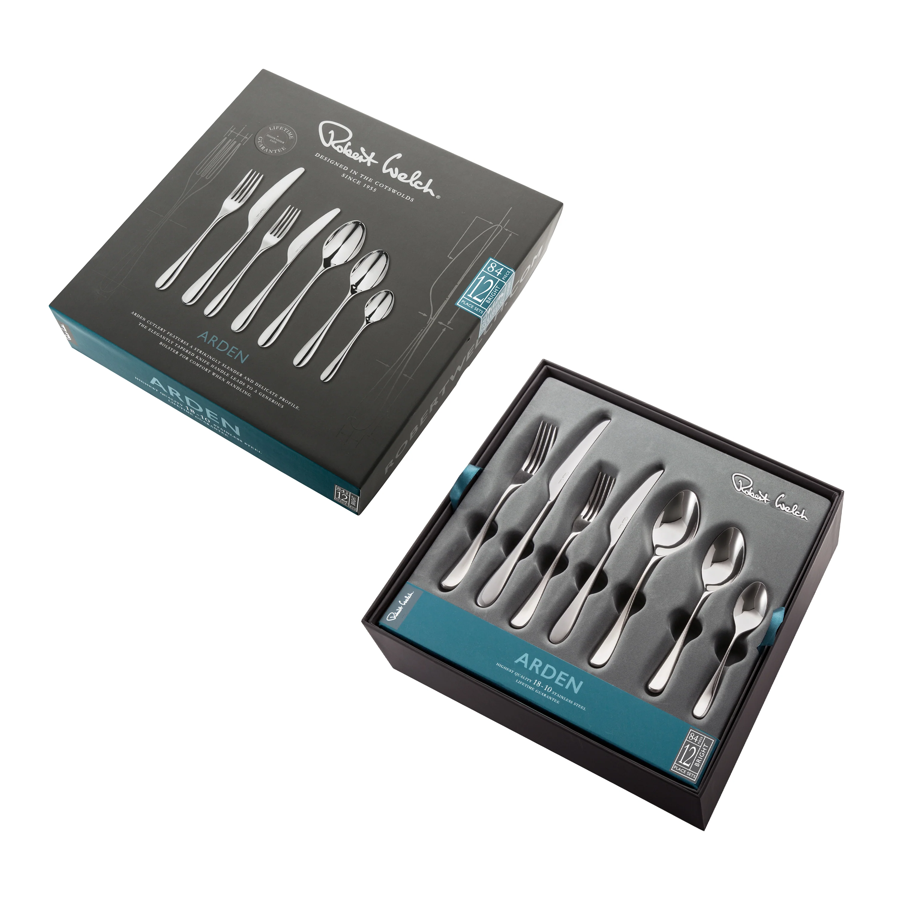 Arden Bright Cutlery Set, 84 Piece for 12 People - Image 3
