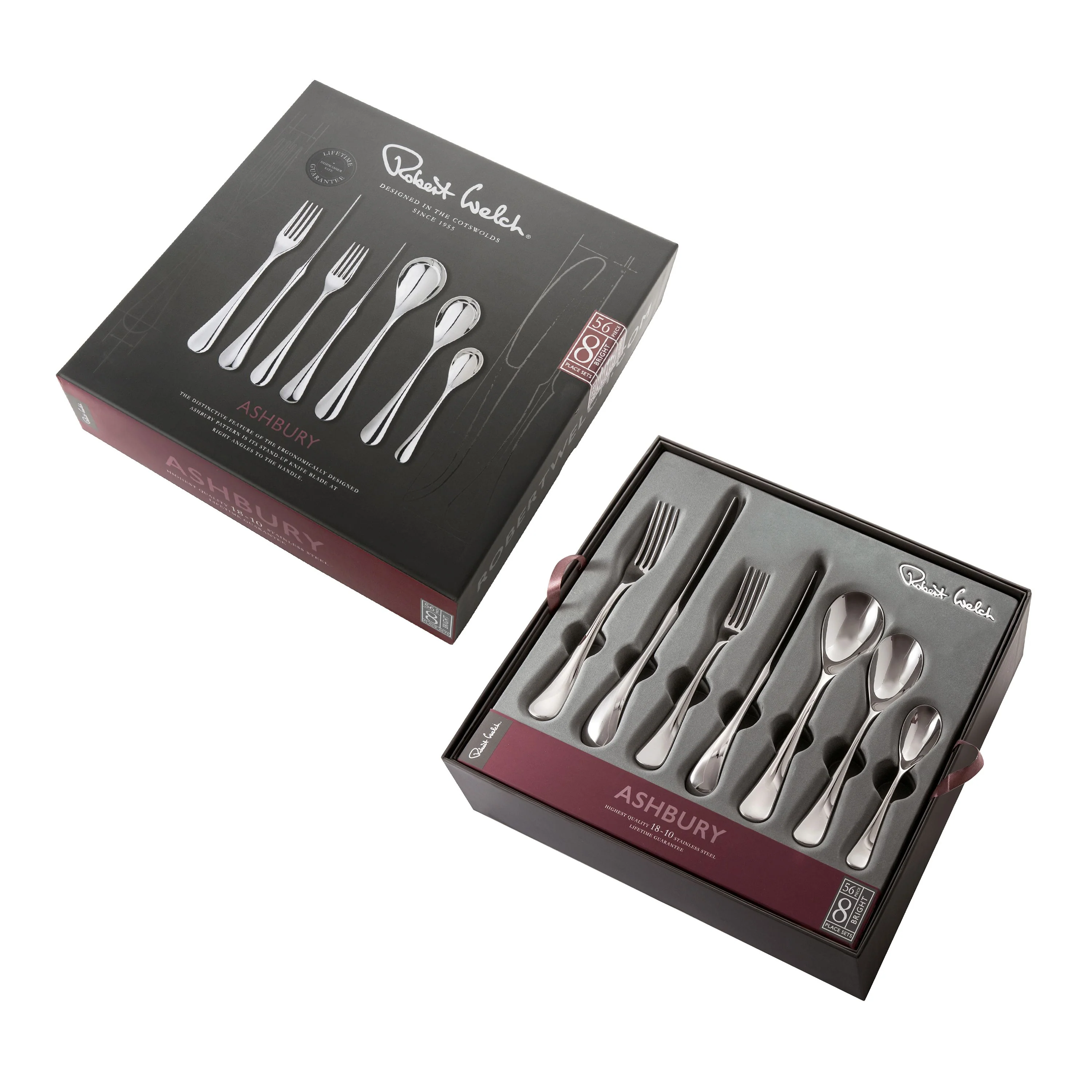 Ashbury Bright Cutlery Set, 56 Piece for 8 People - Image 3