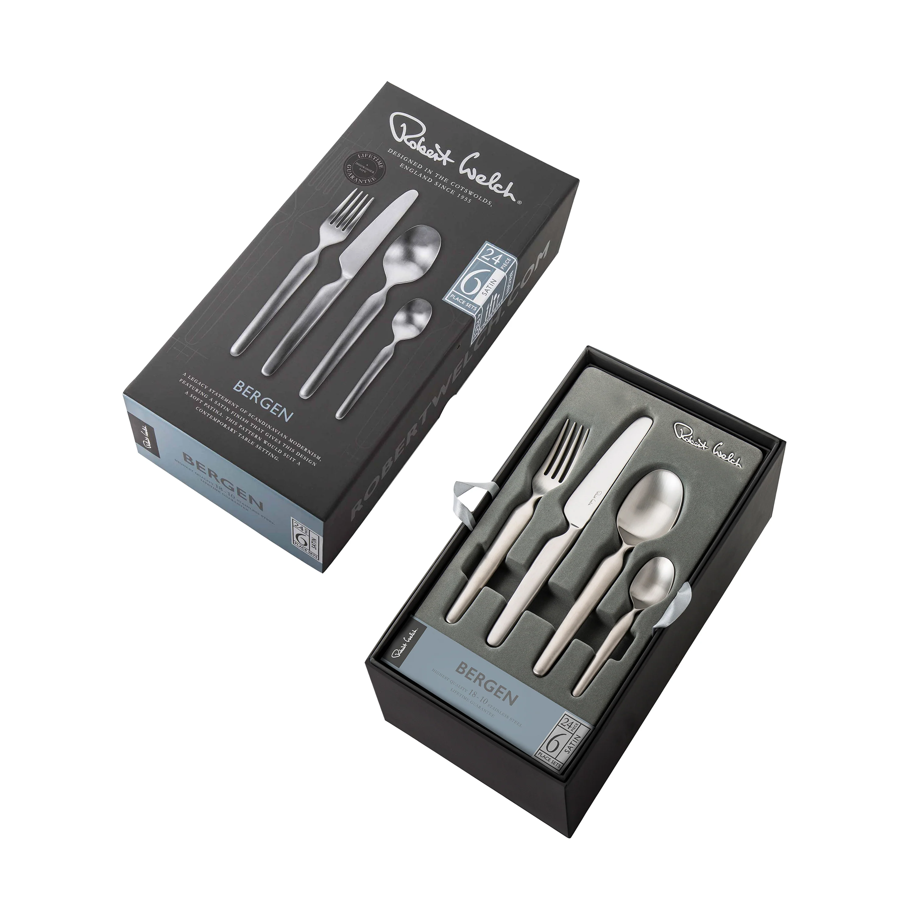Bergen Satin Cutlery Set, 24 Piece for 6 People - Image 3