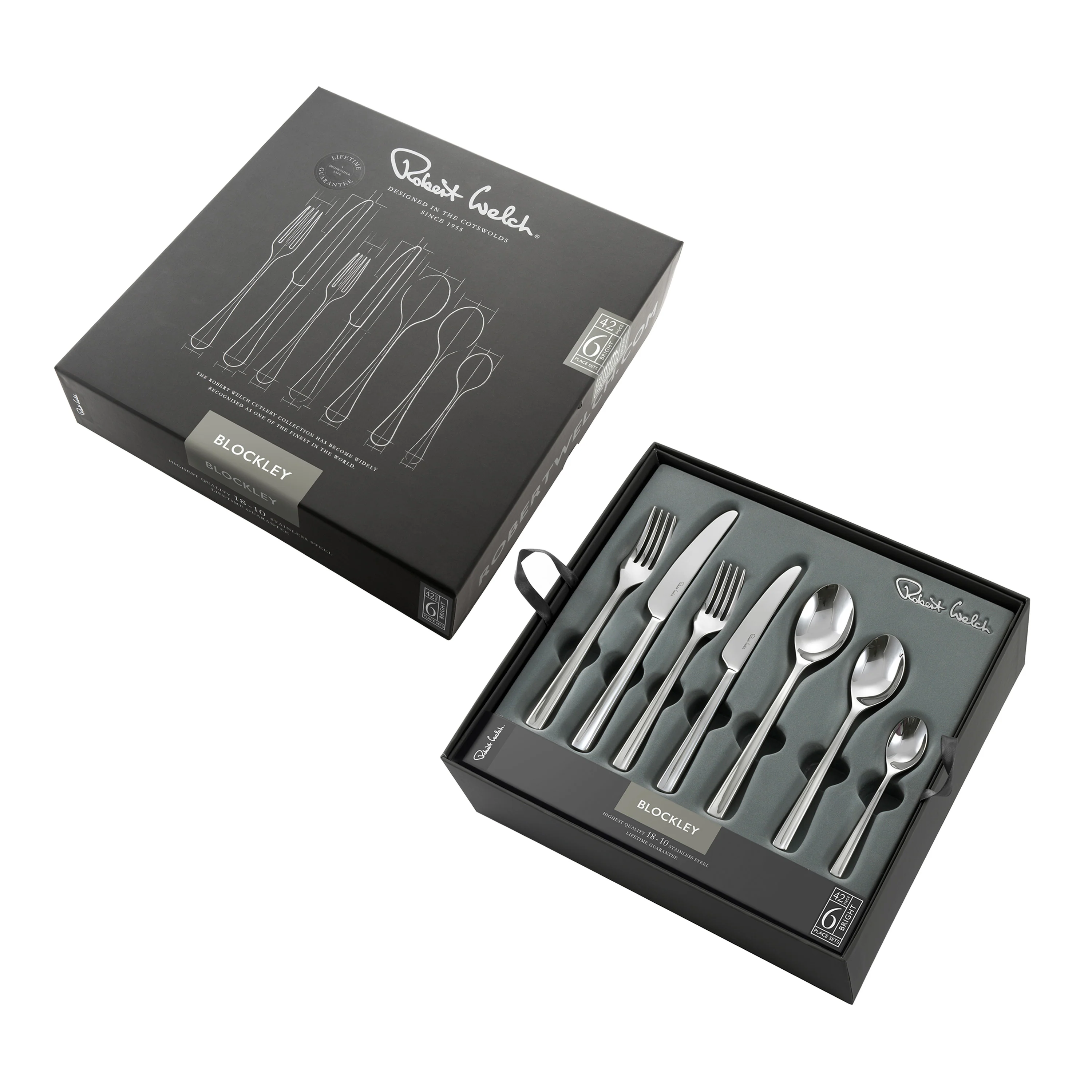 Blockley Bright Cutlery Set, 42 Piece for 6 People - Image 3