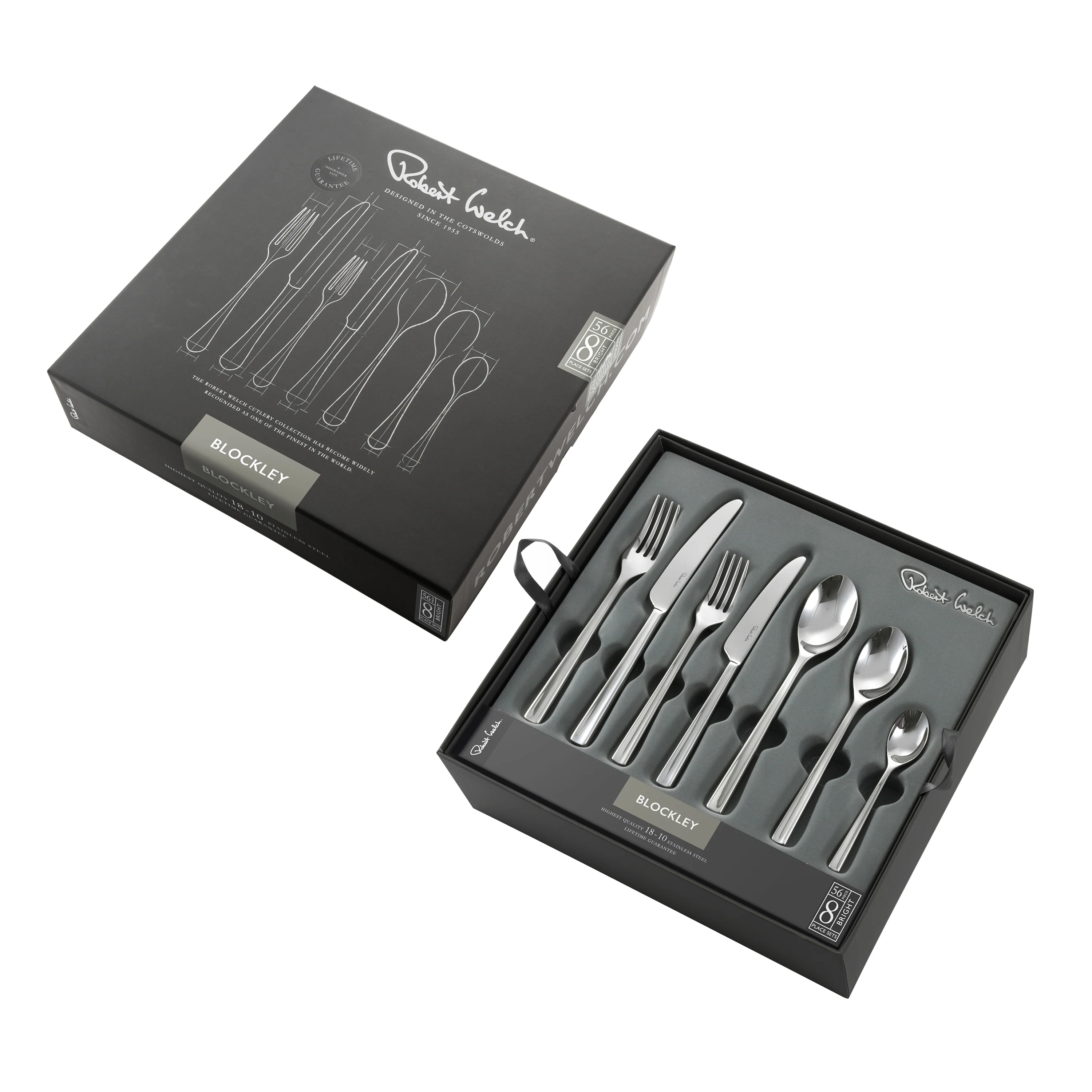Blockley Bright Cutlery Set, 56 Piece for 8 People - Image 3