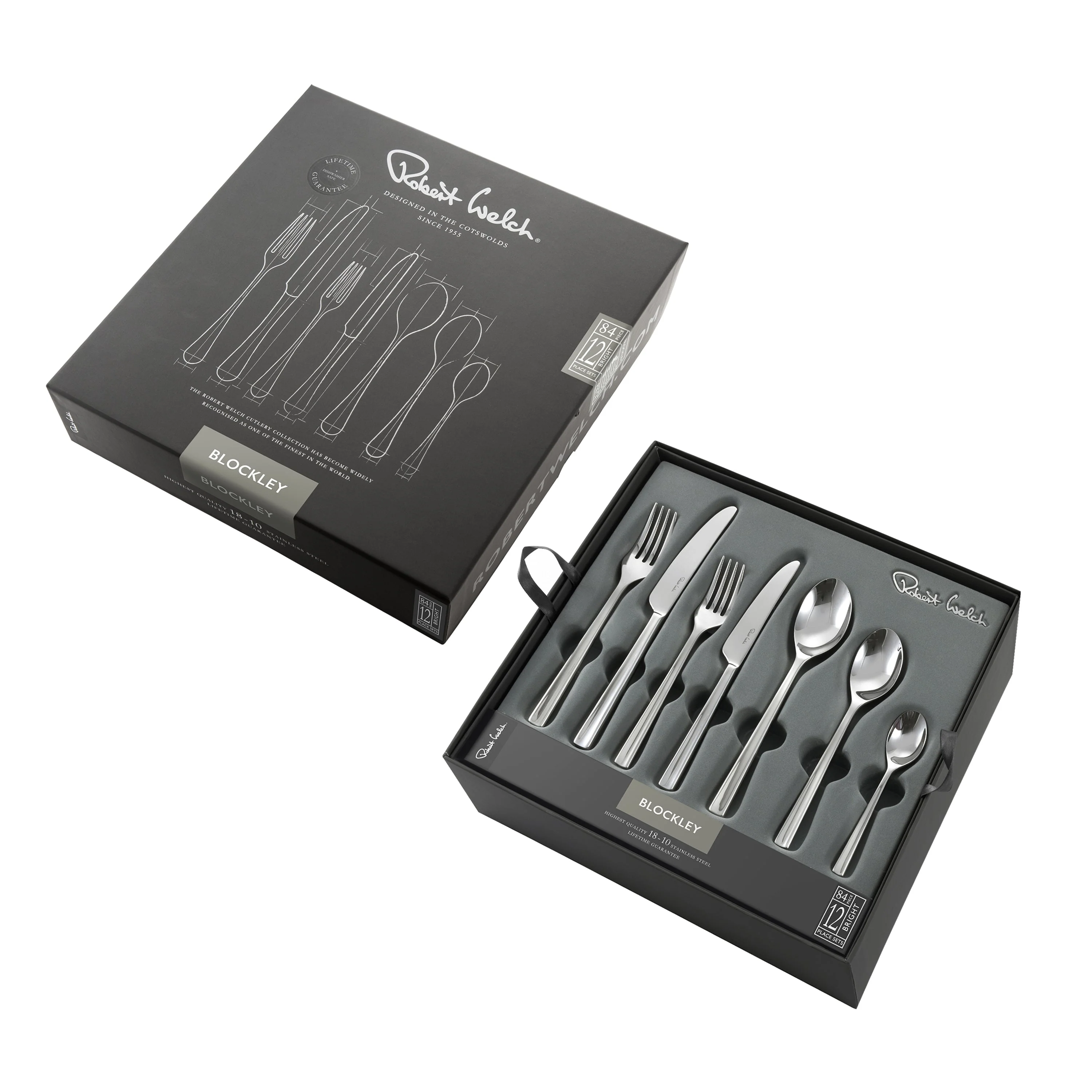 Blockley Bright Cutlery Set, 84 Piece for 12 People - Image 3