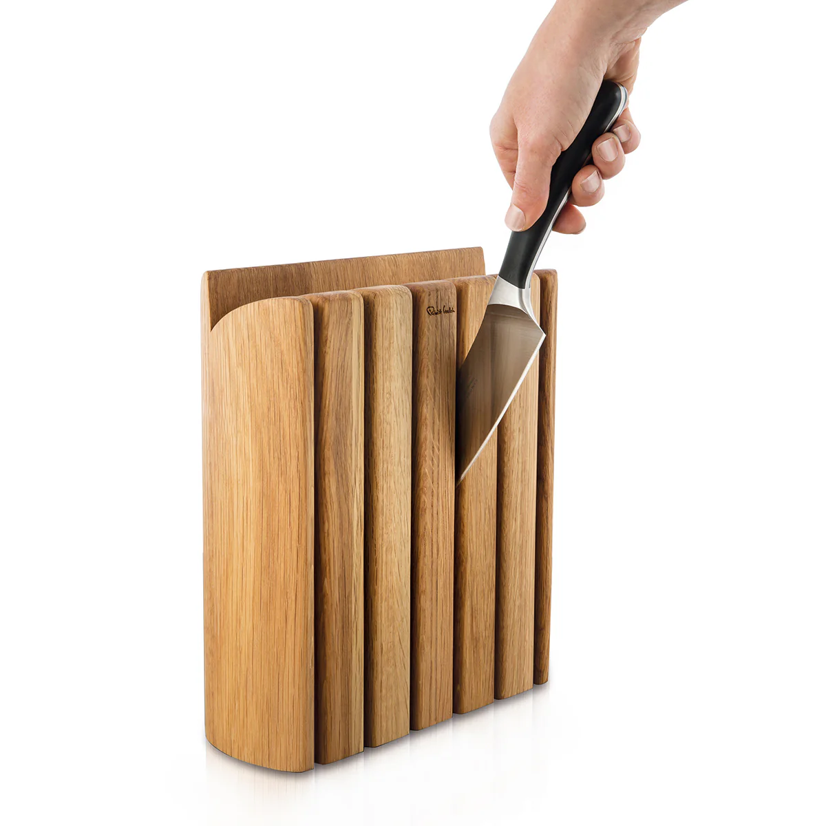 Signature Book Oak Knife Block Set with Knife Sharpener - Image 7