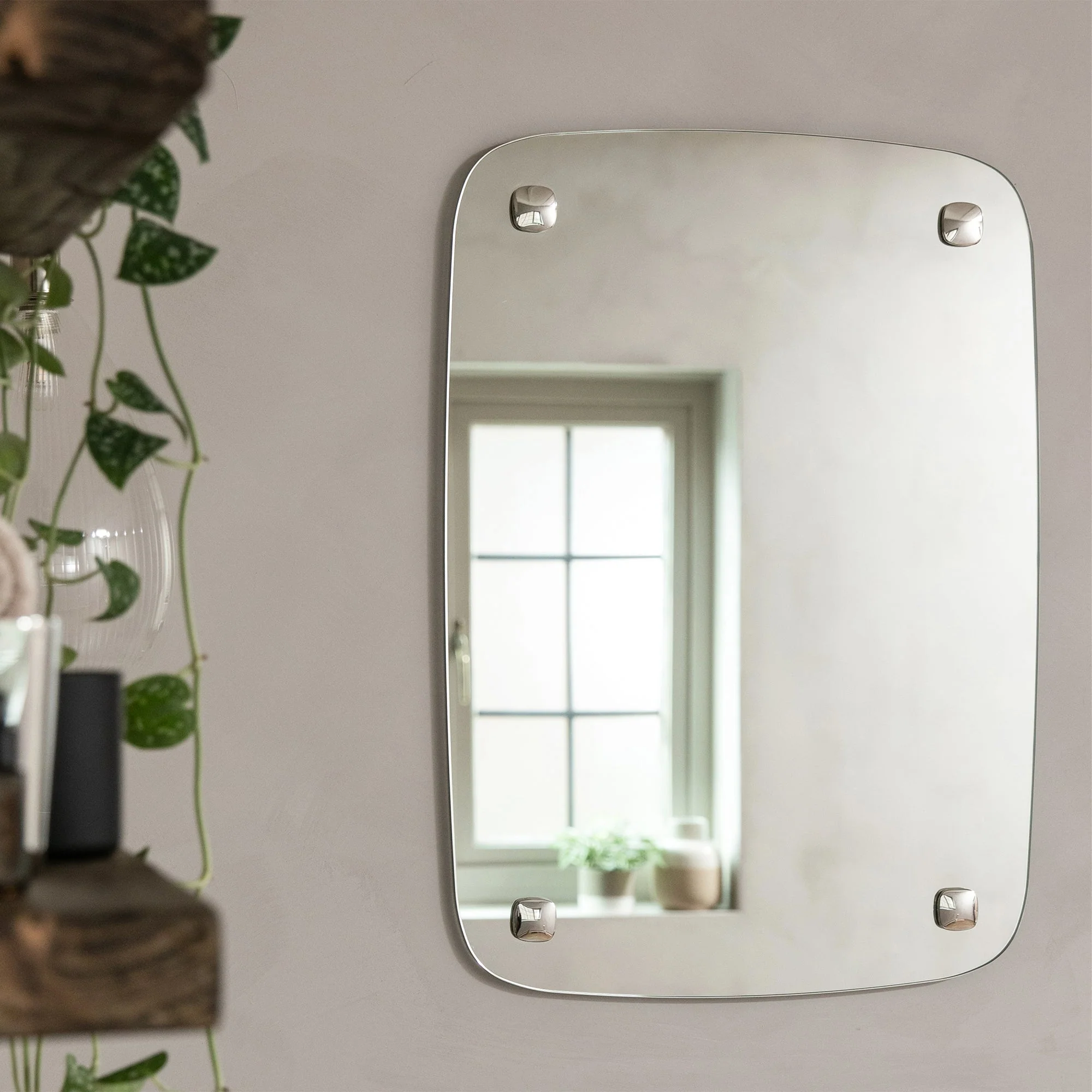 Burford Wall Mirror & Glass Shelf - Image 2