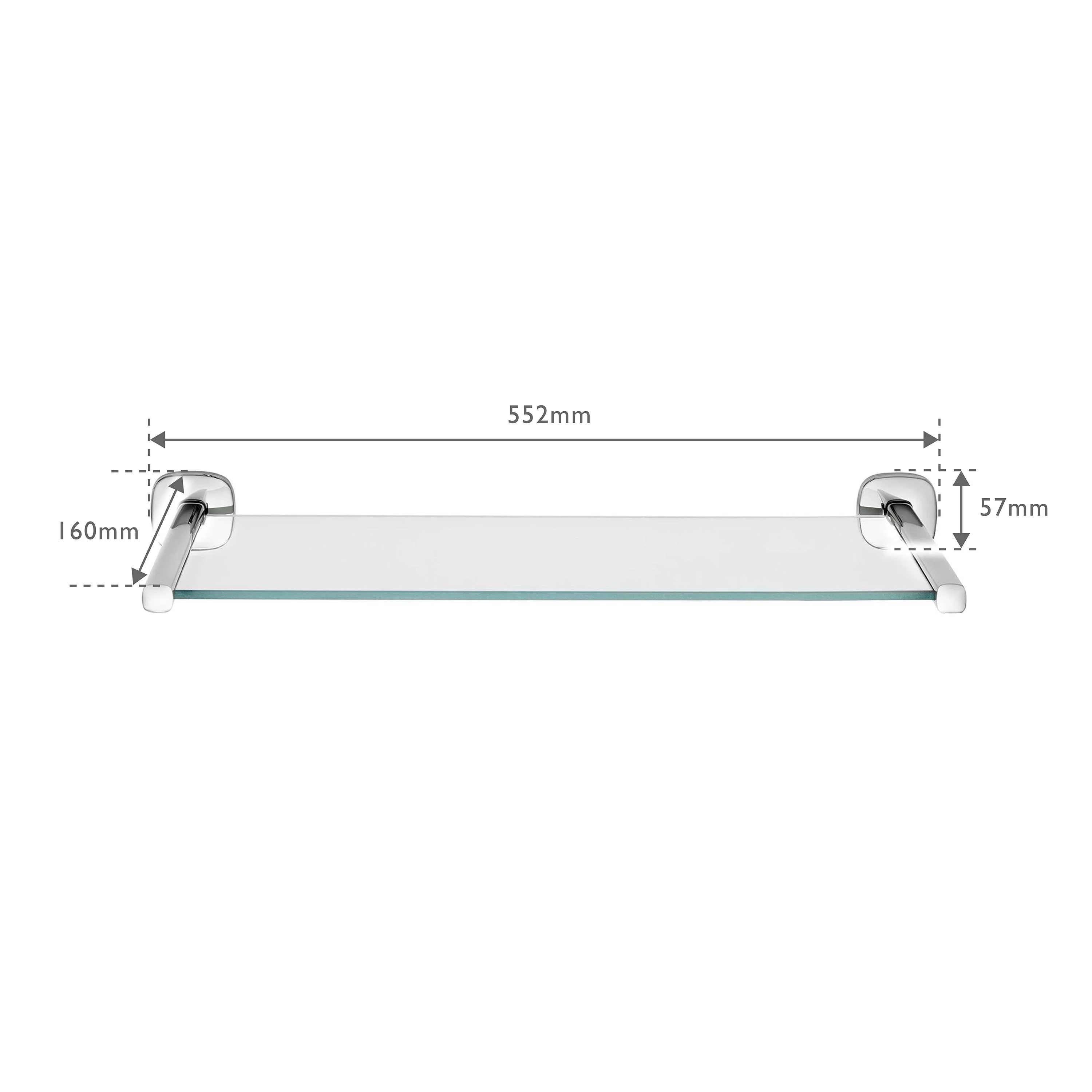 Burford Wall Mirror & Glass Shelf - Image 4