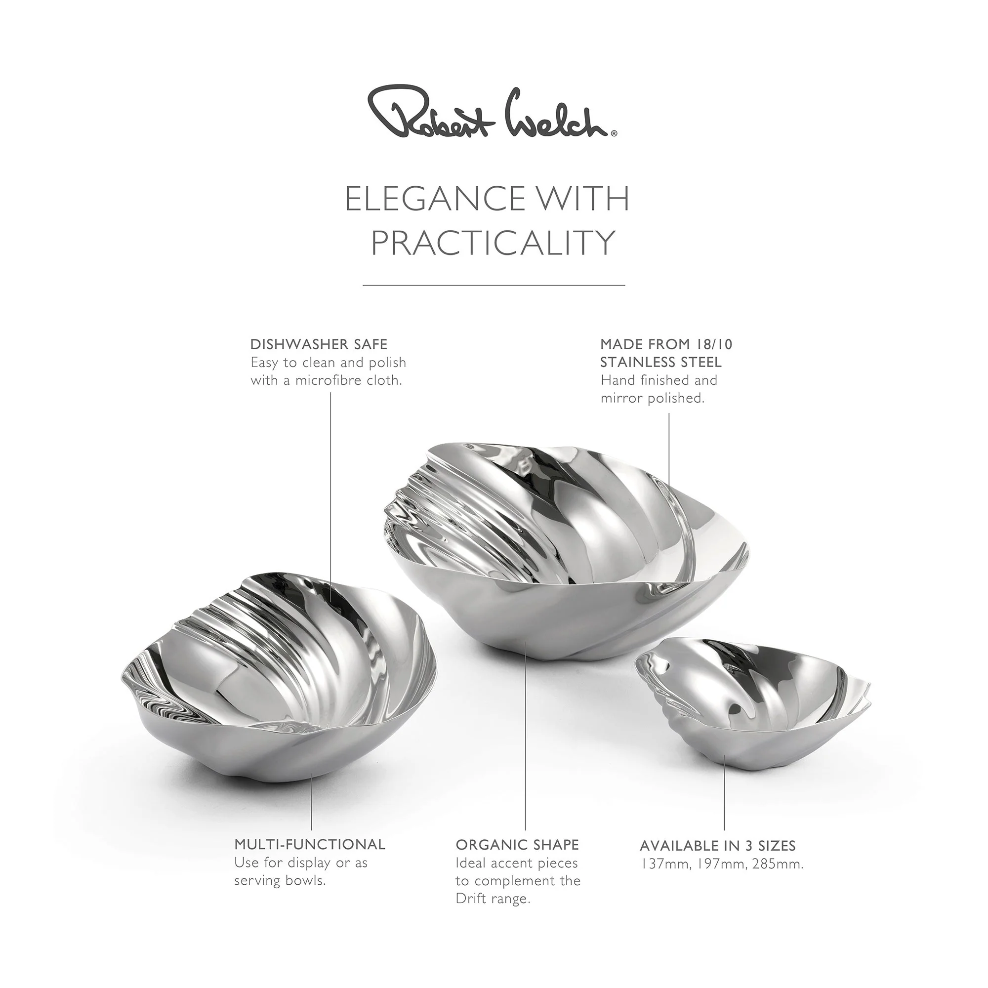 Cascade Dish Small and Vases Gift Set, 3 Piece - Image 4