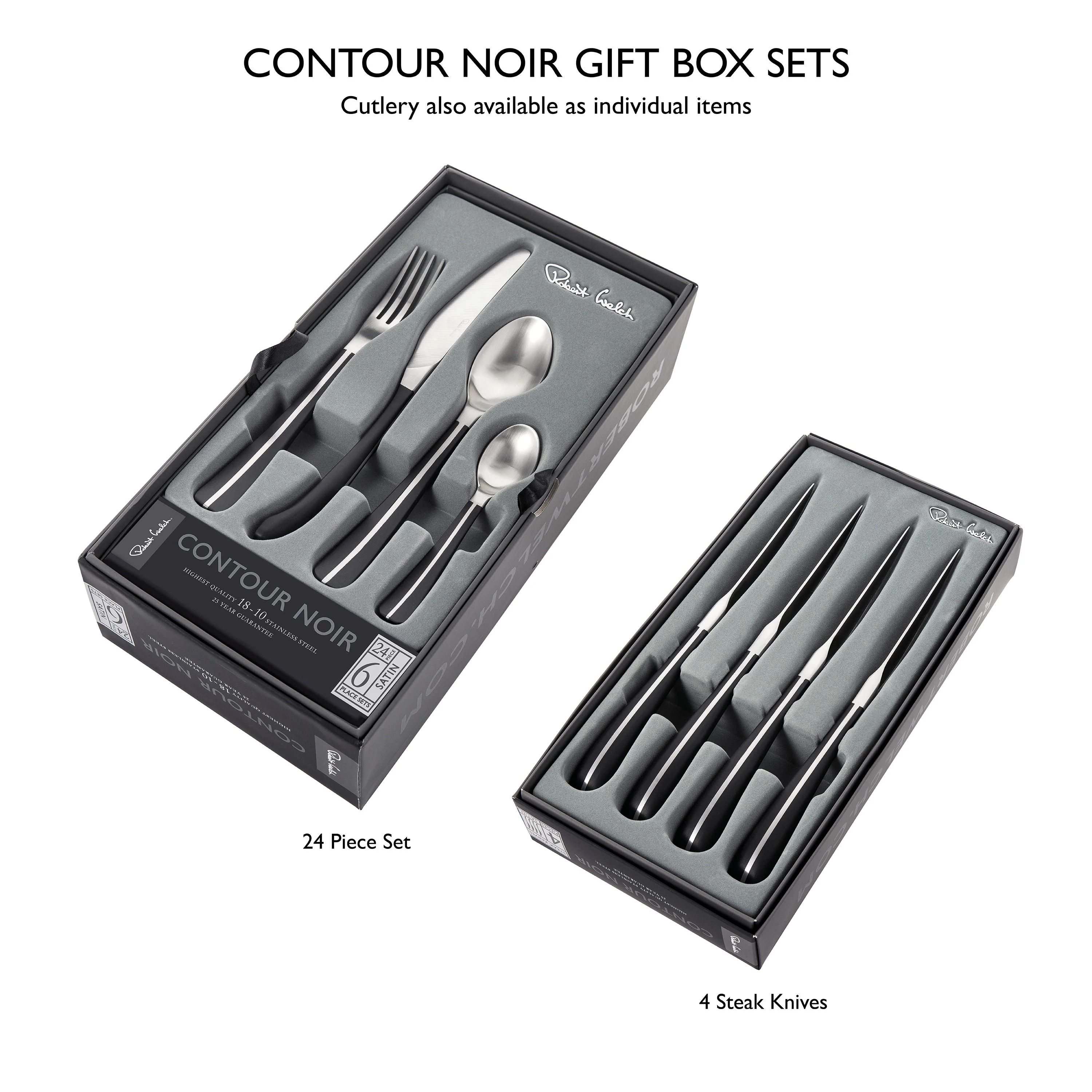 Contour Noir Satin Steak Knife (Plain Edged) - Image 6