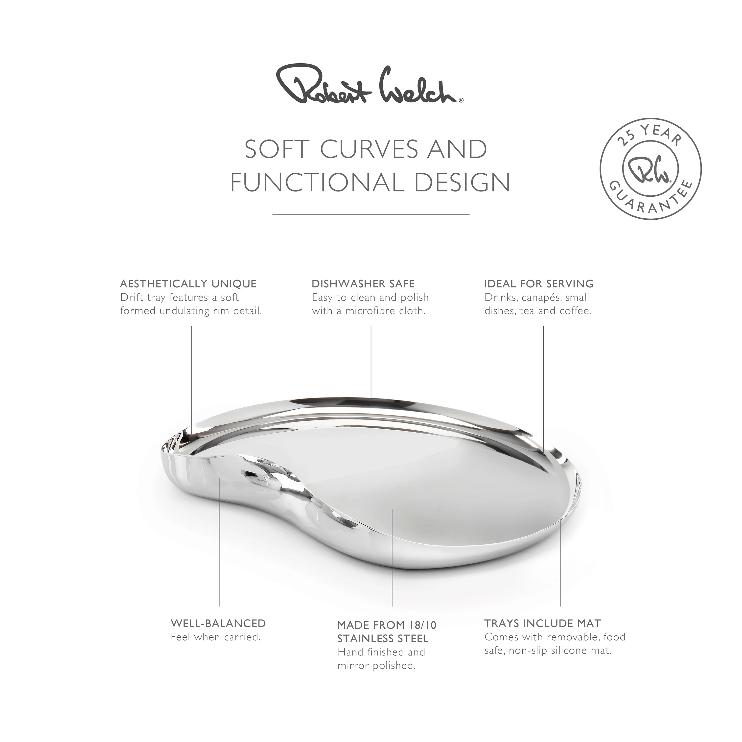 Drift Serving Tray, 20cm - Image 3