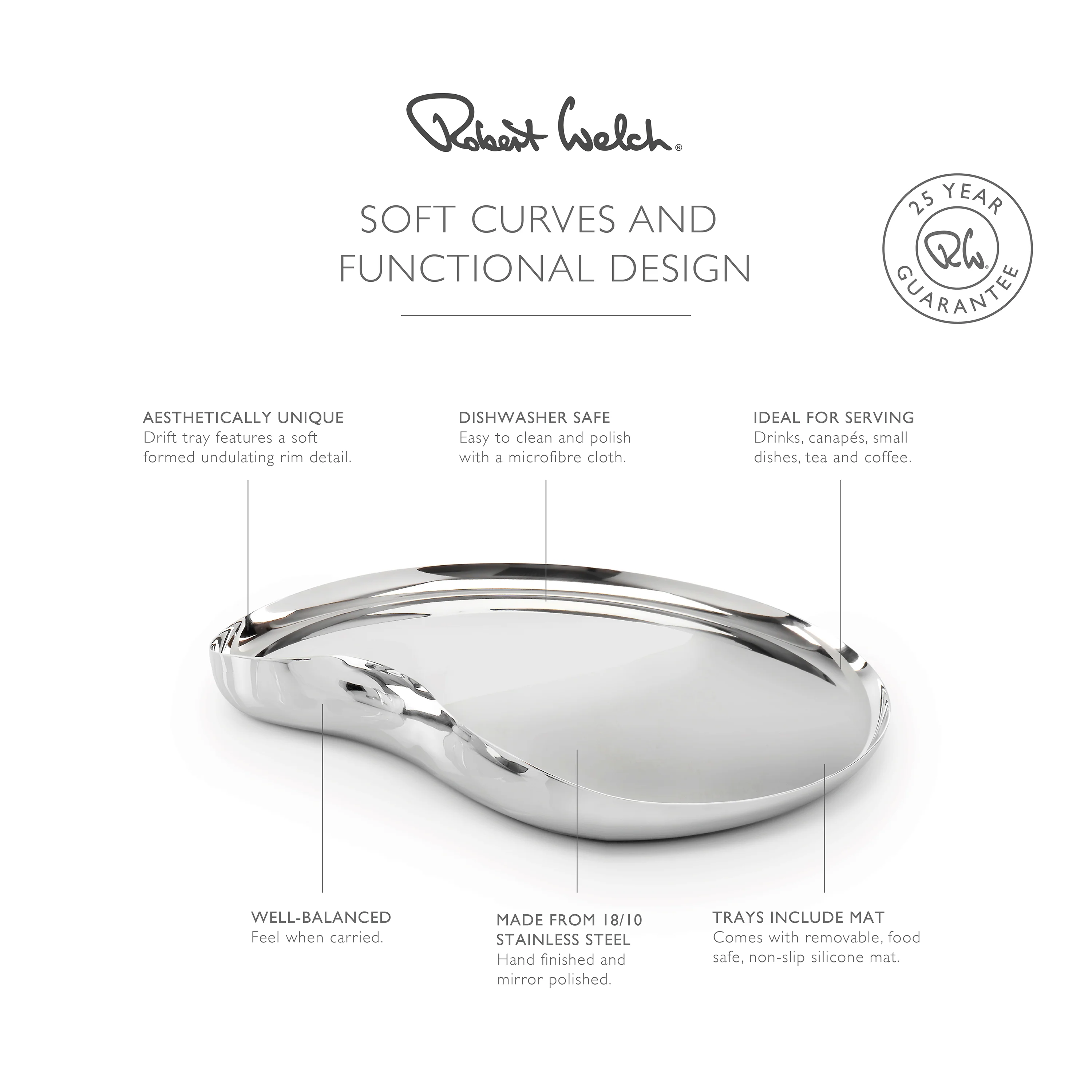 Drift Serving Tray, 25cm - Image 3