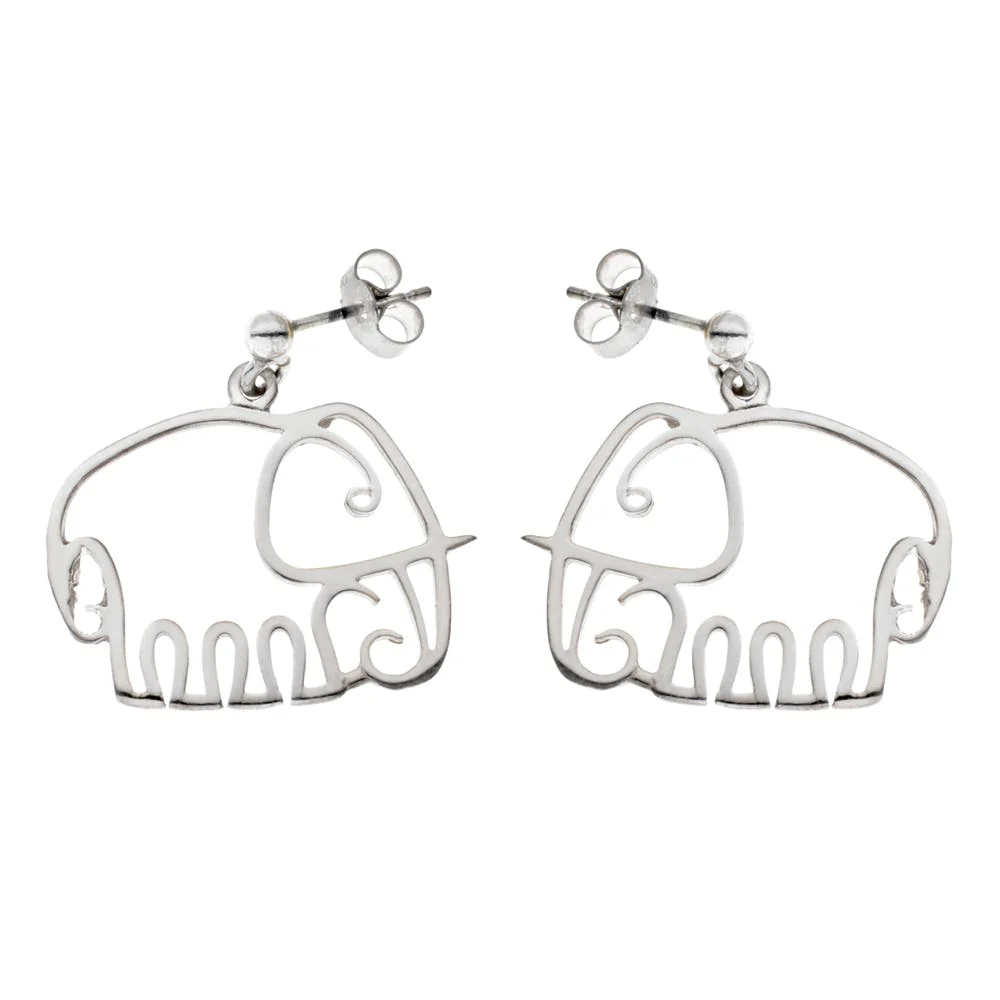 Elephant Necklace and Drop Earrings Set - Image 2