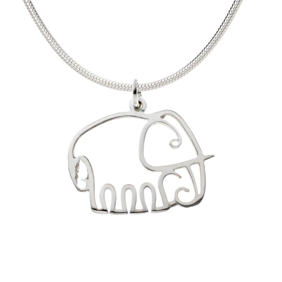 Elephant Necklace and Drop Earrings Set - Image 3
