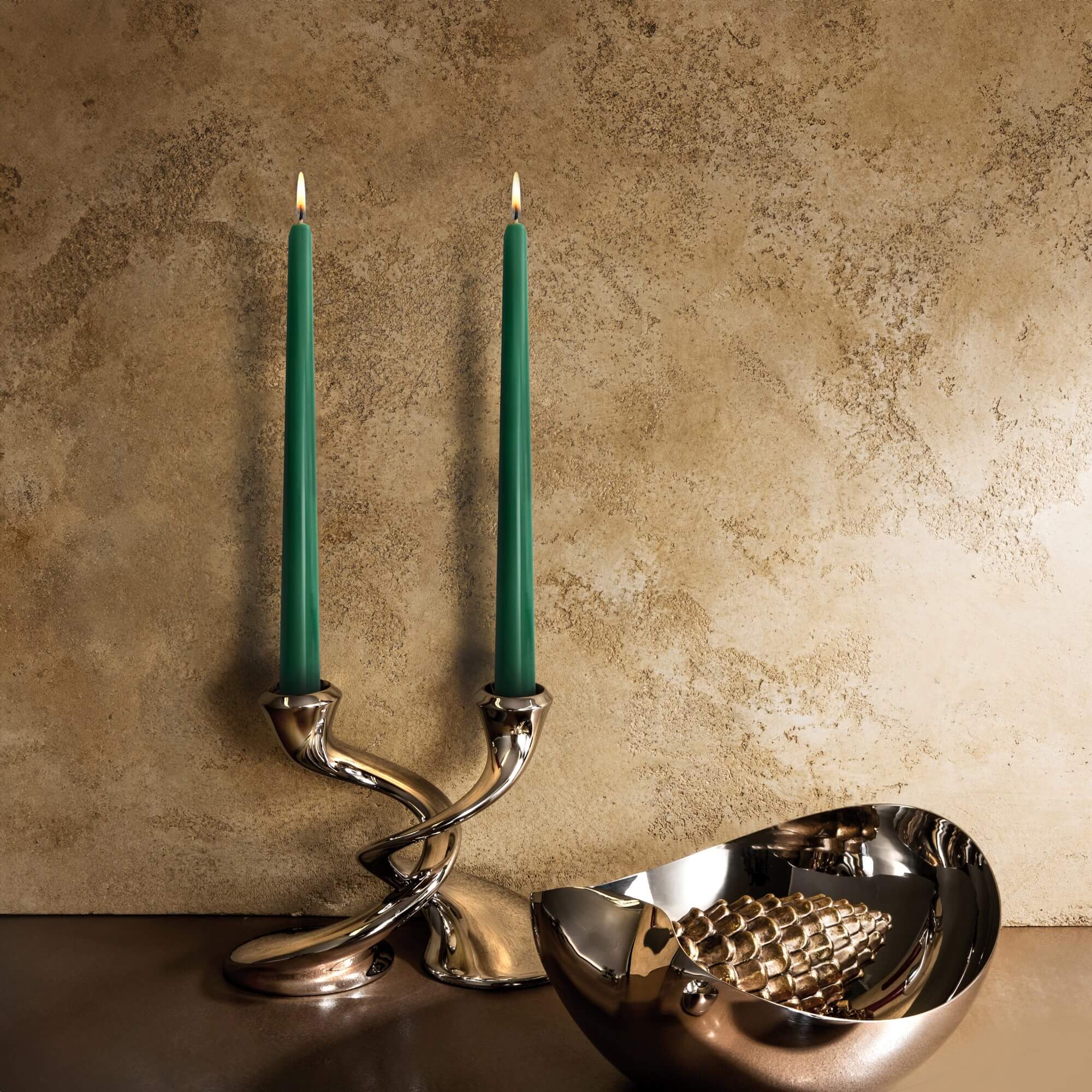 Evergreen Venetian Candle 25cm - Image 2