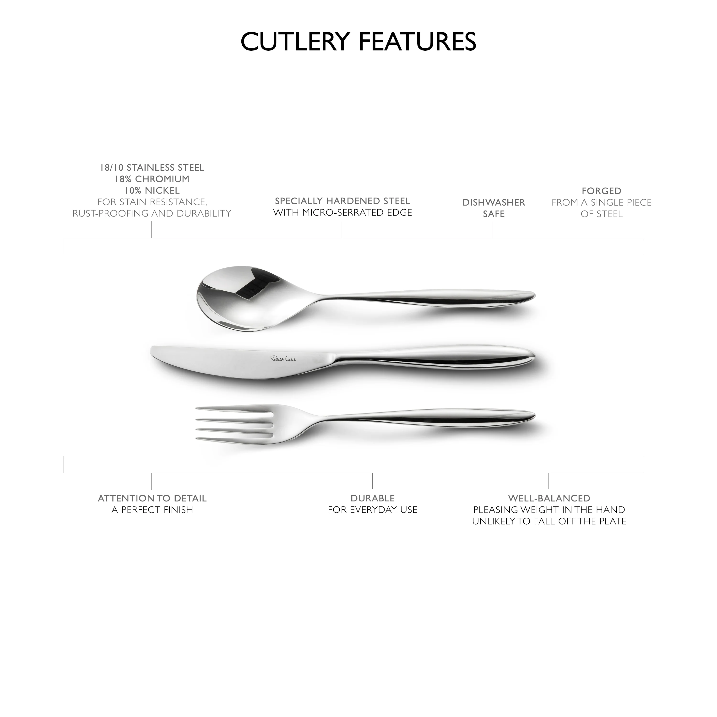 Hidcote Bright Serving Fork - Image 7