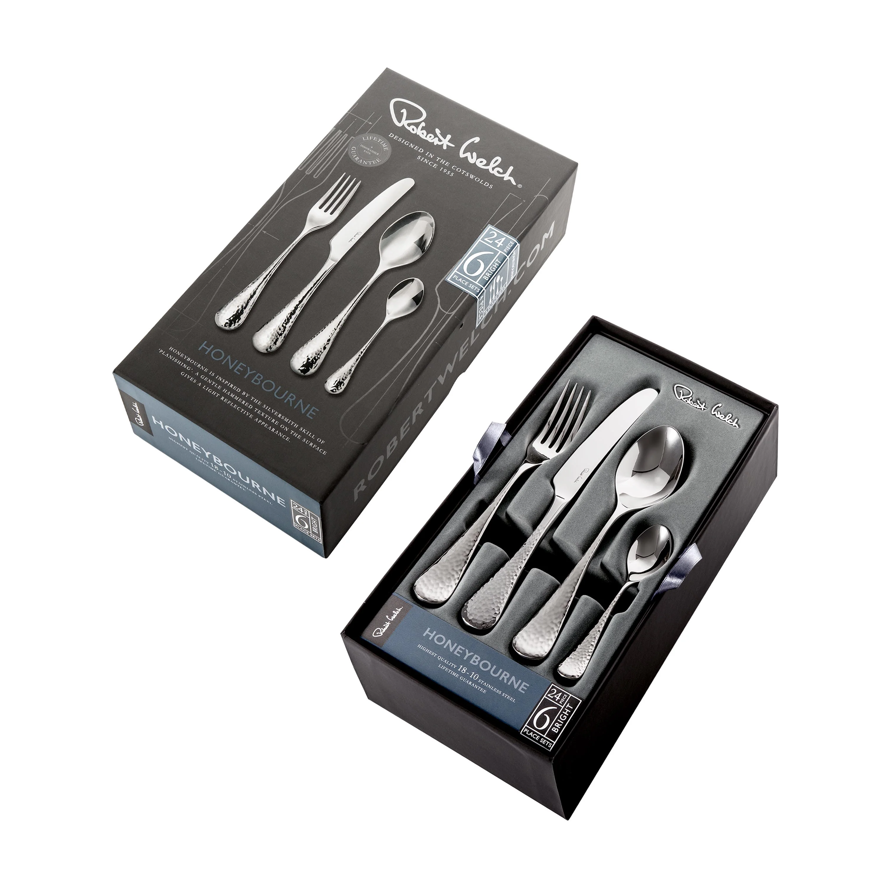 Honeybourne Bright Cutlery Set, 24 Piece for 6 People - Image 3
