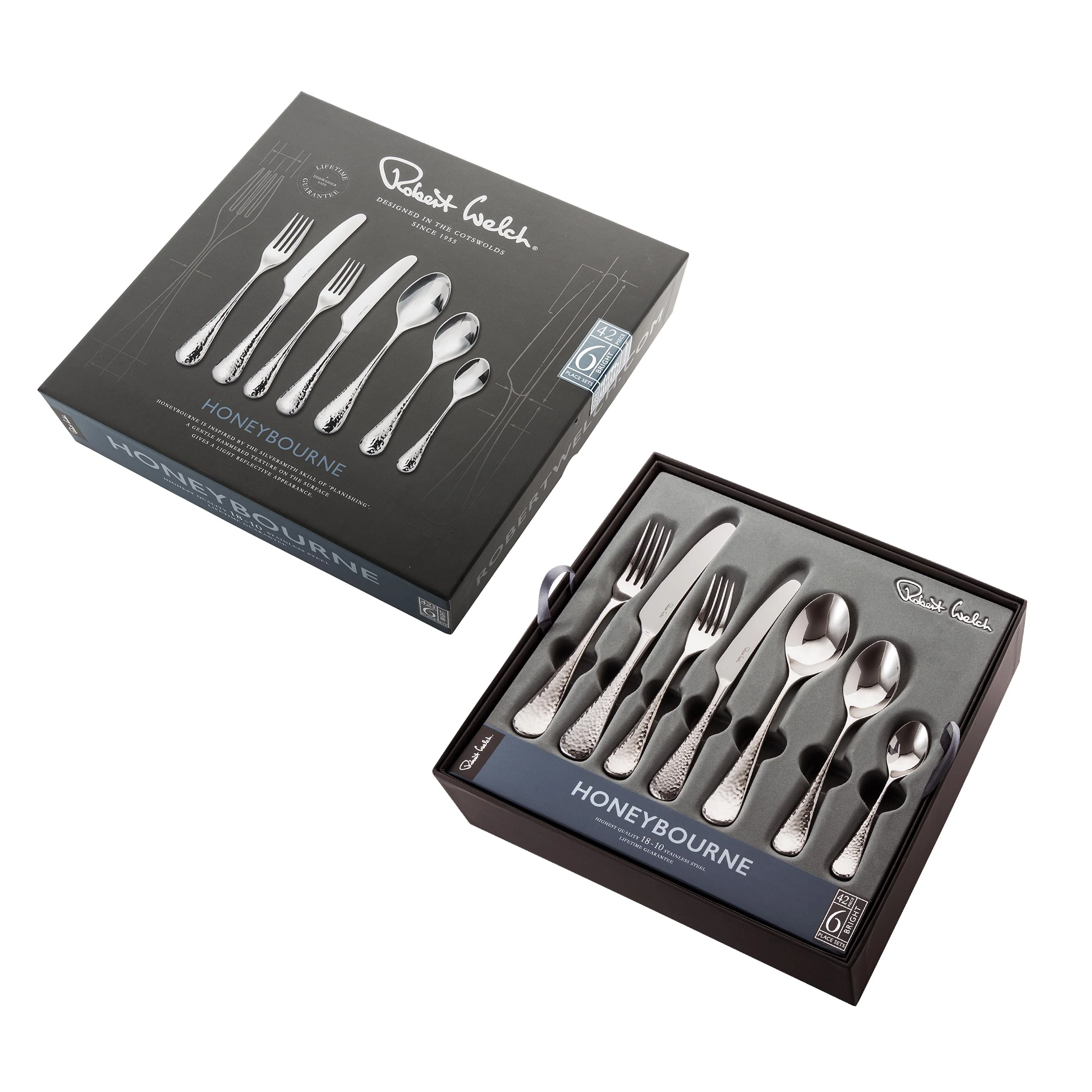 Honeybourne Bright Cutlery Set, 42 Piece for 6 People - Image 3