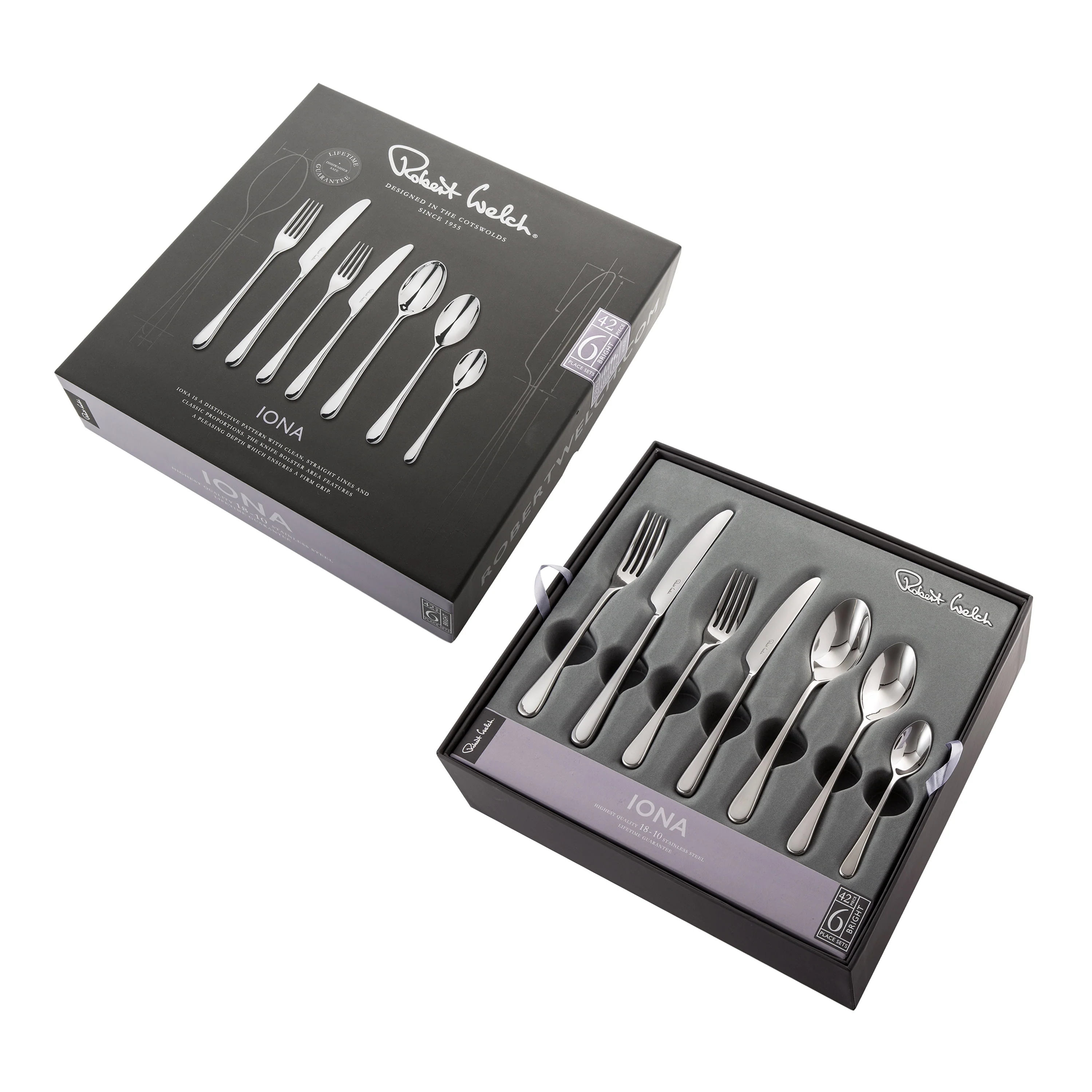 Iona Bright Cutlery Set, 42 Piece for 6 People - Image 3