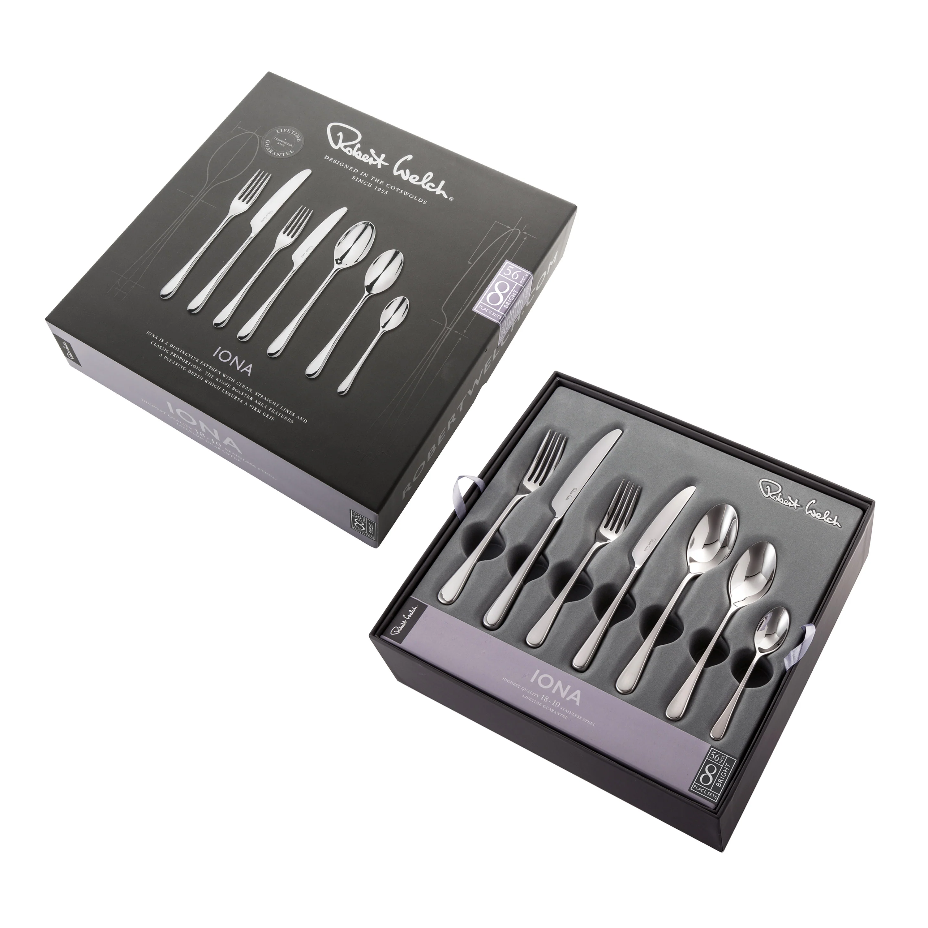 Iona Bright Cutlery Set, 56 Piece for 8 People - Image 3