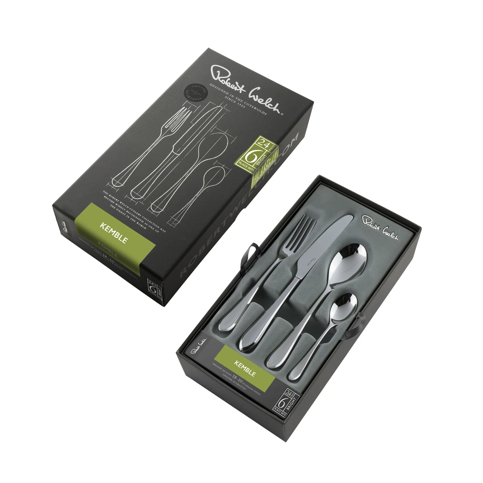 Kemble Bright Cutlery Set, 24 Piece for 6 People - Image 3