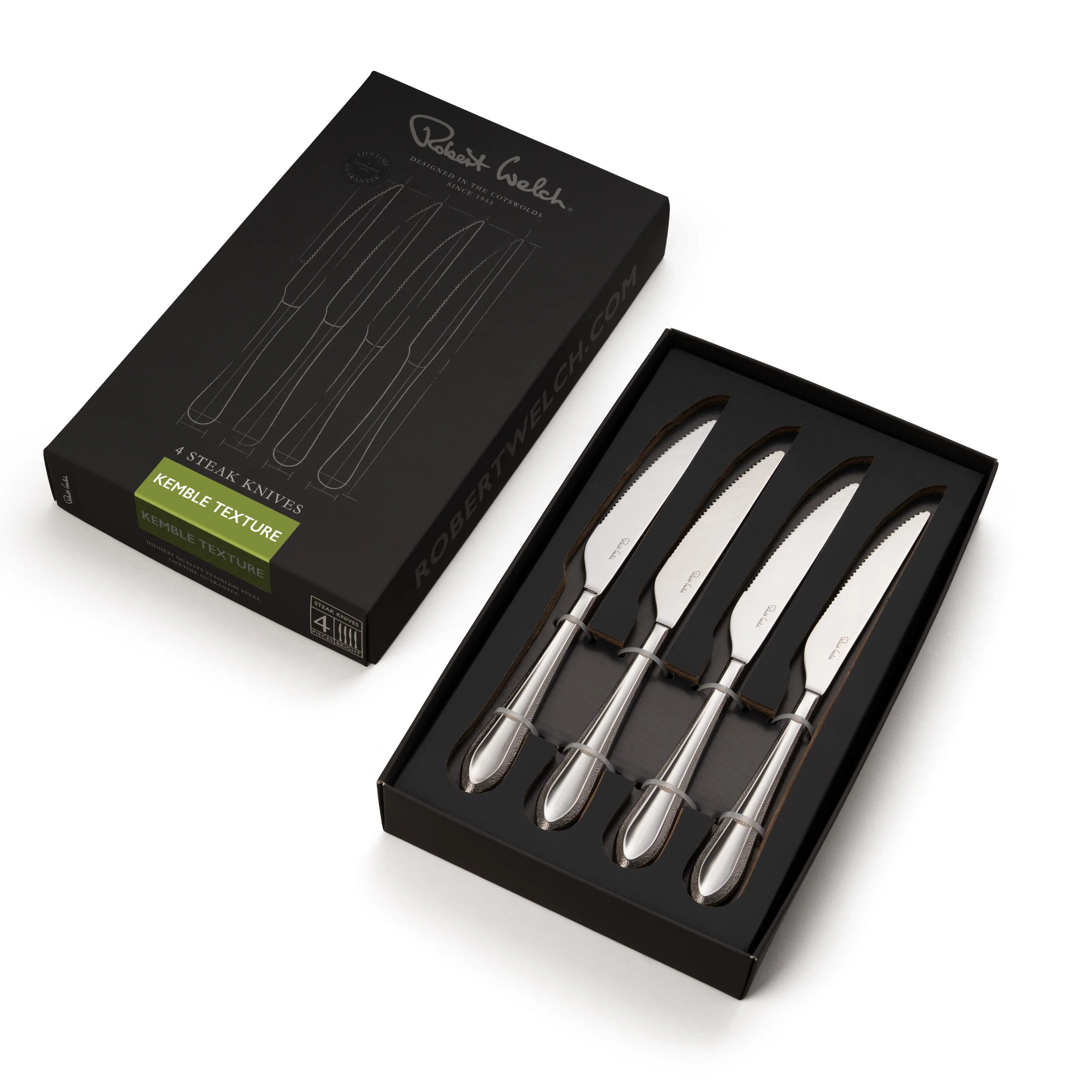 Kemble Texture Bright Steak Knife, Set of 4 - Image 3