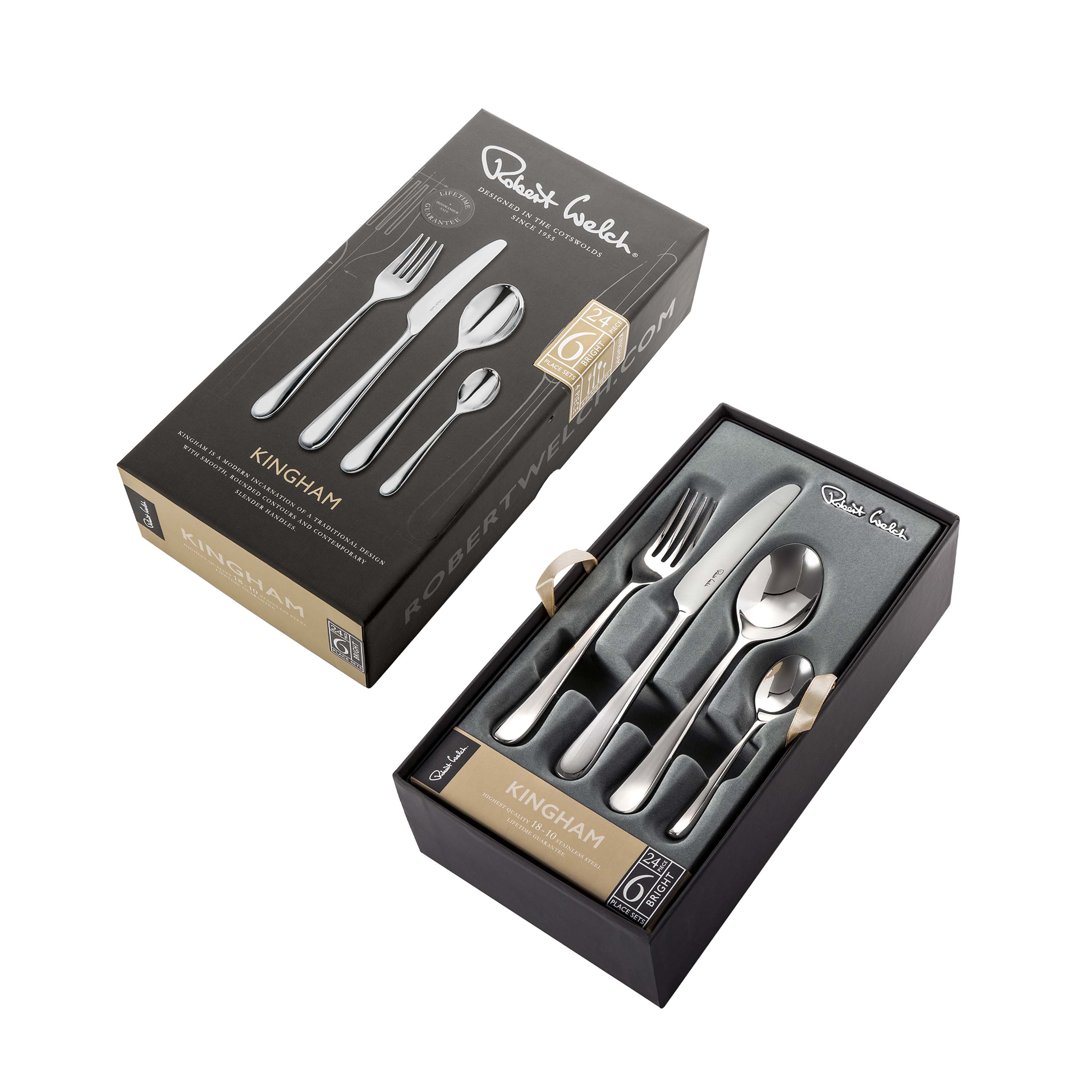 Kingham Bright Cutlery Set, 24 Piece for 6 People - Image 3