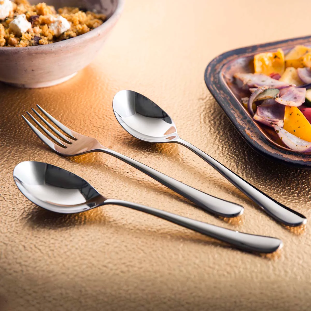 Kingham Bright Slotted Serving Spoon - Image 4