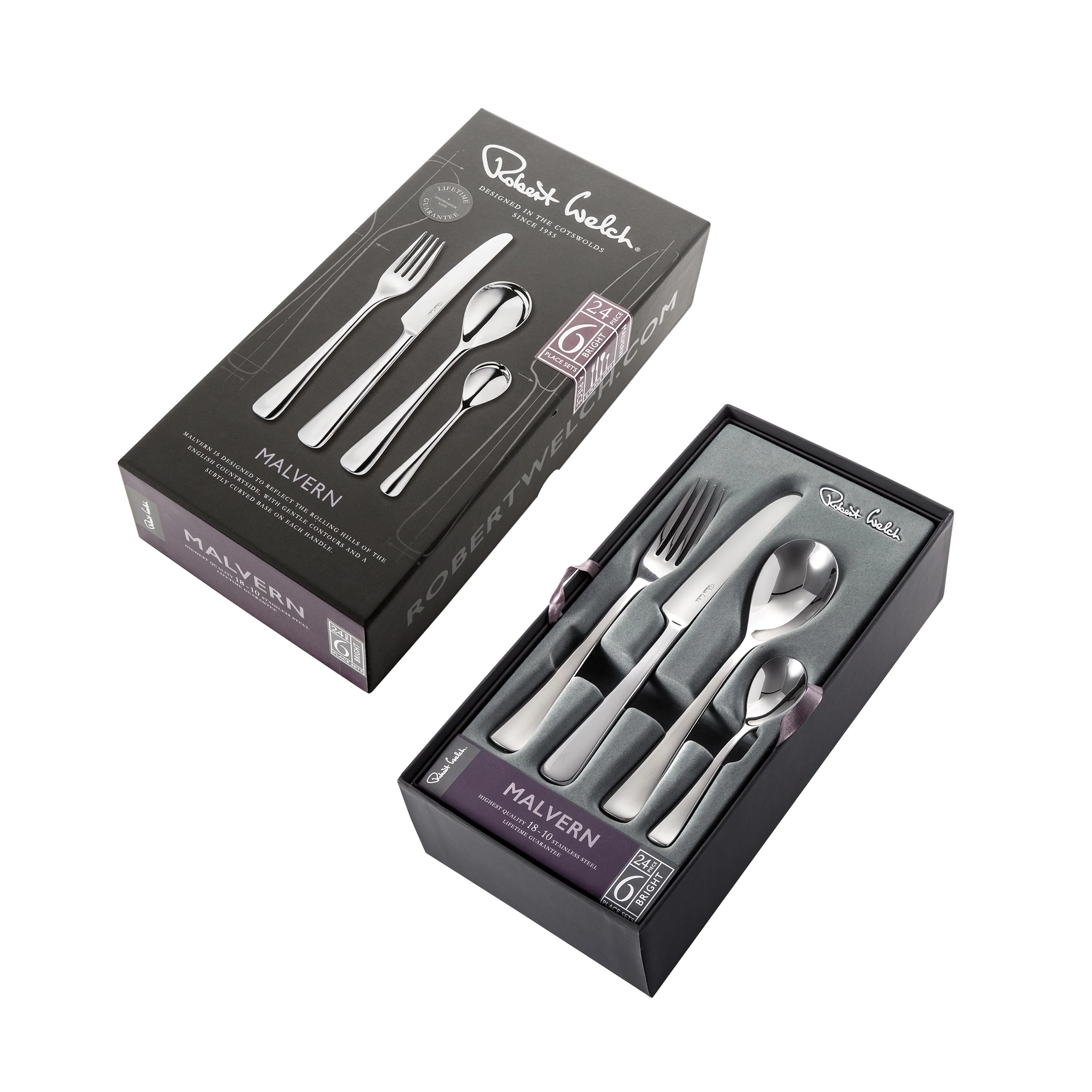 Malvern Bright Cutlery Set, 24 Piece for 6 People - Image 3