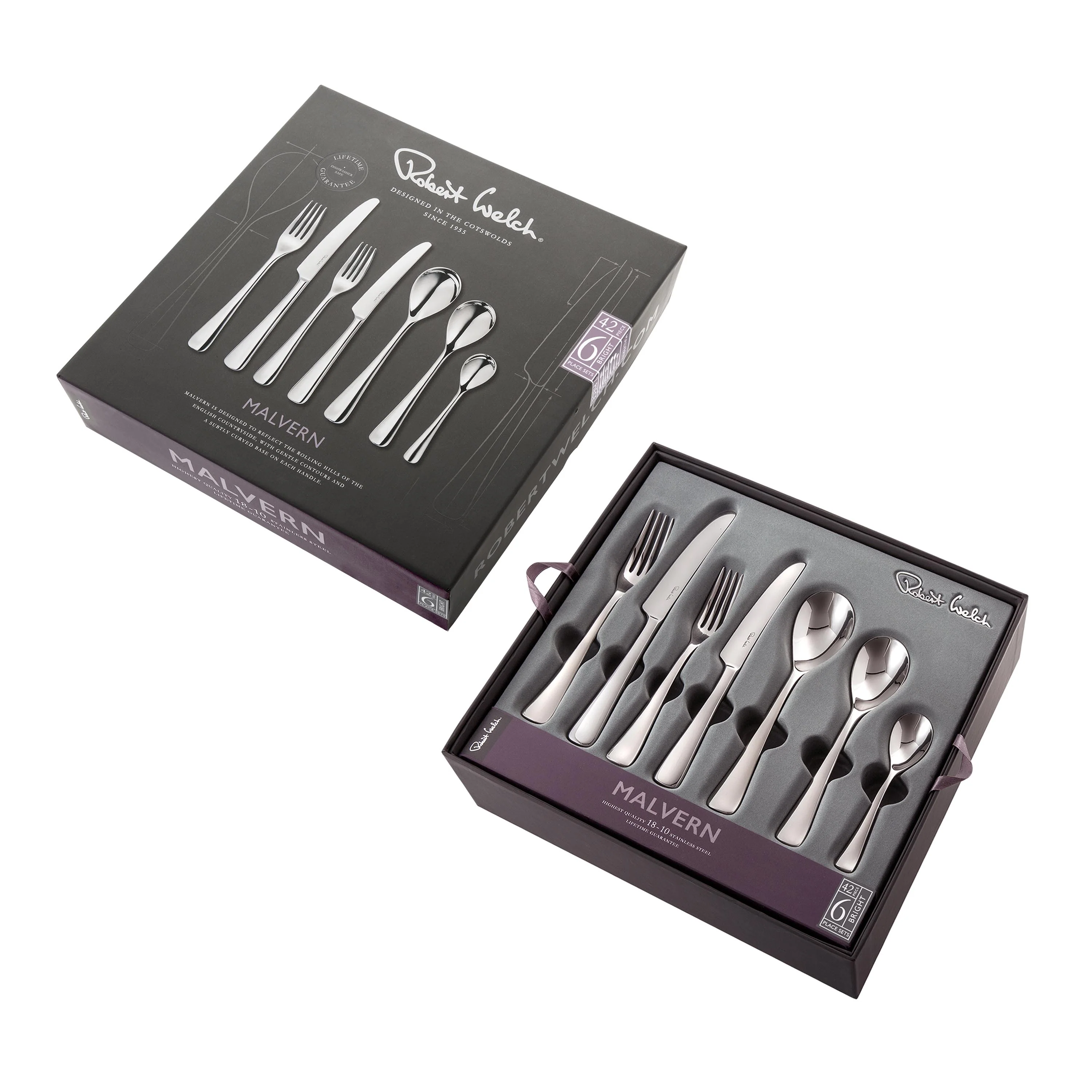 Malvern Bright Cutlery Set, 42 Piece for 6 People - Image 3