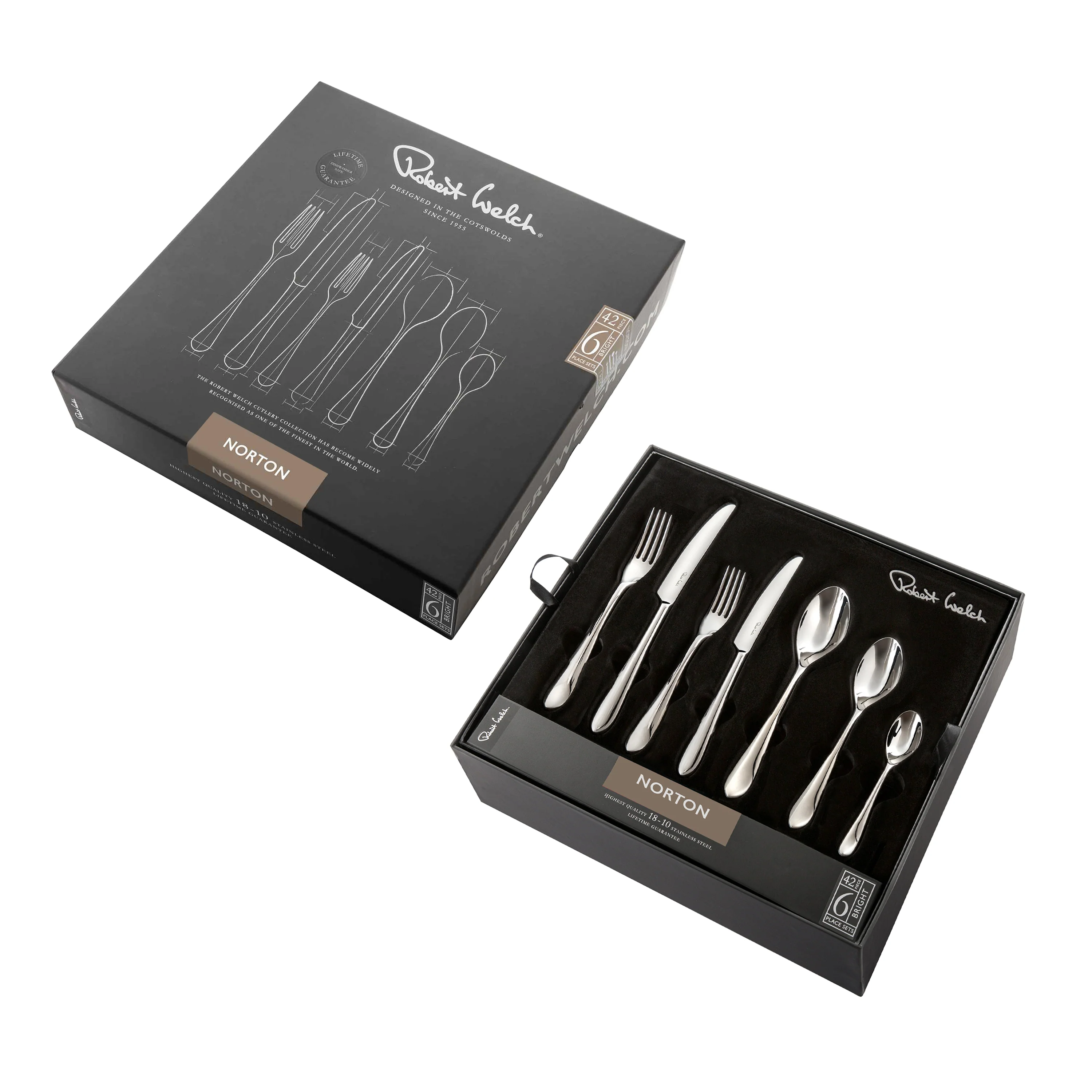 Norton Bright Cutlery Set, 42 Piece for 6 People - Image 3