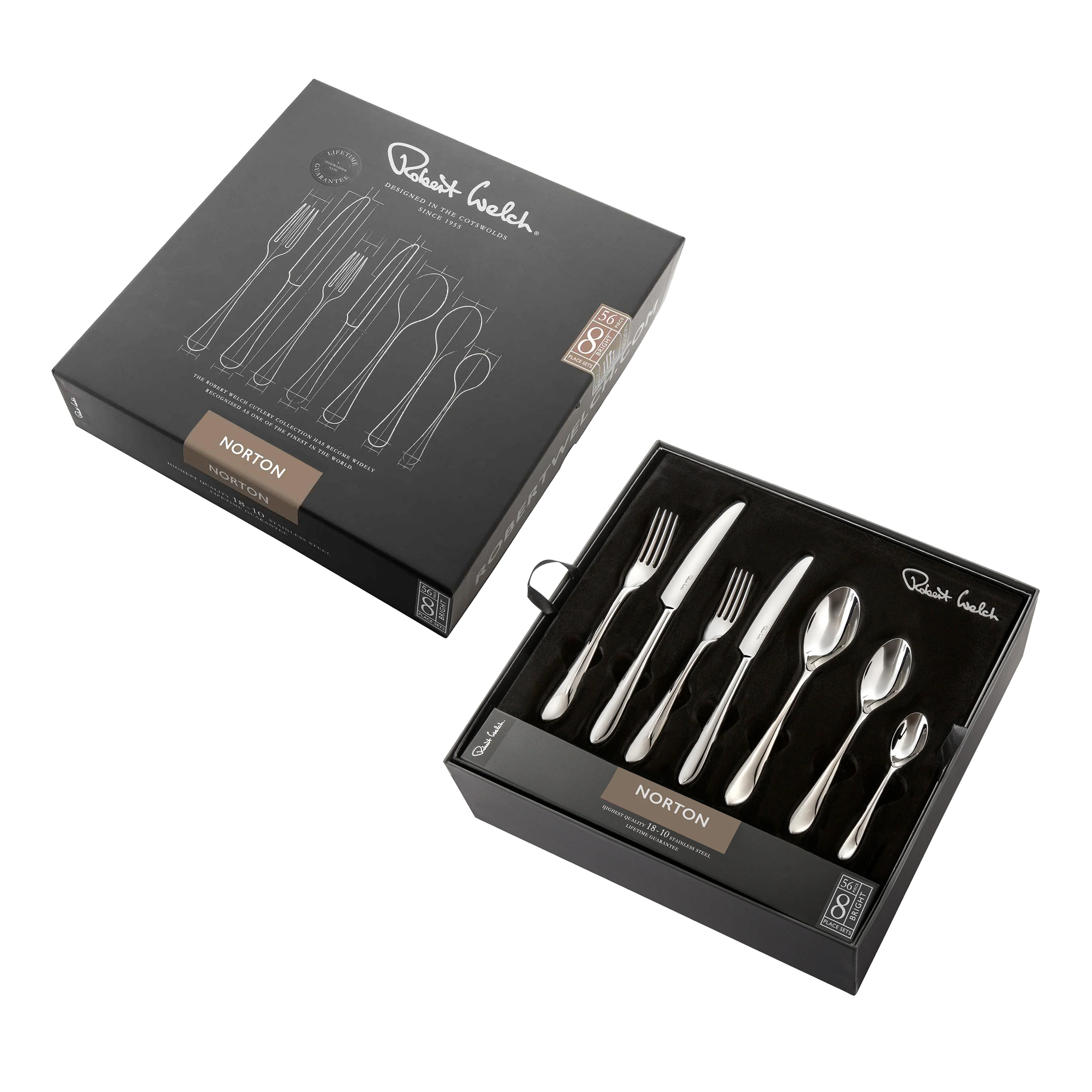 Norton Bright Cutlery Set, 56 Piece for 8 People - Image 3