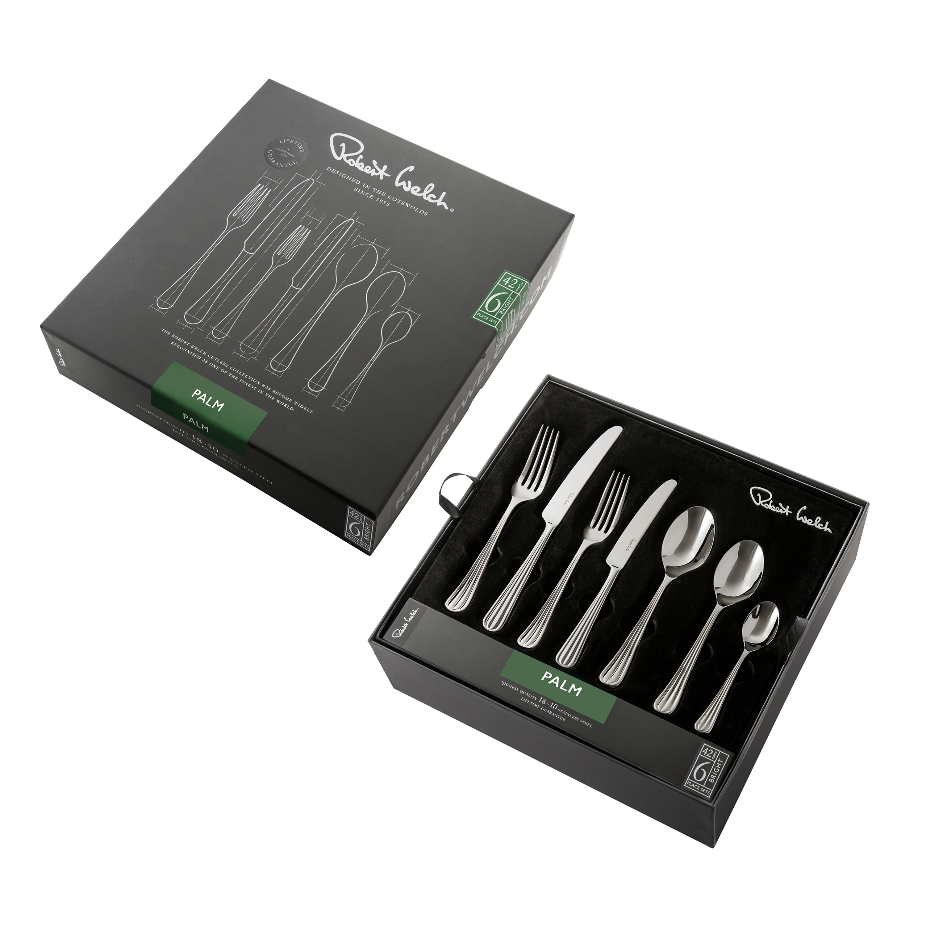 Palm Bright Cutlery Set, 42 Piece for 6 People - Image 3