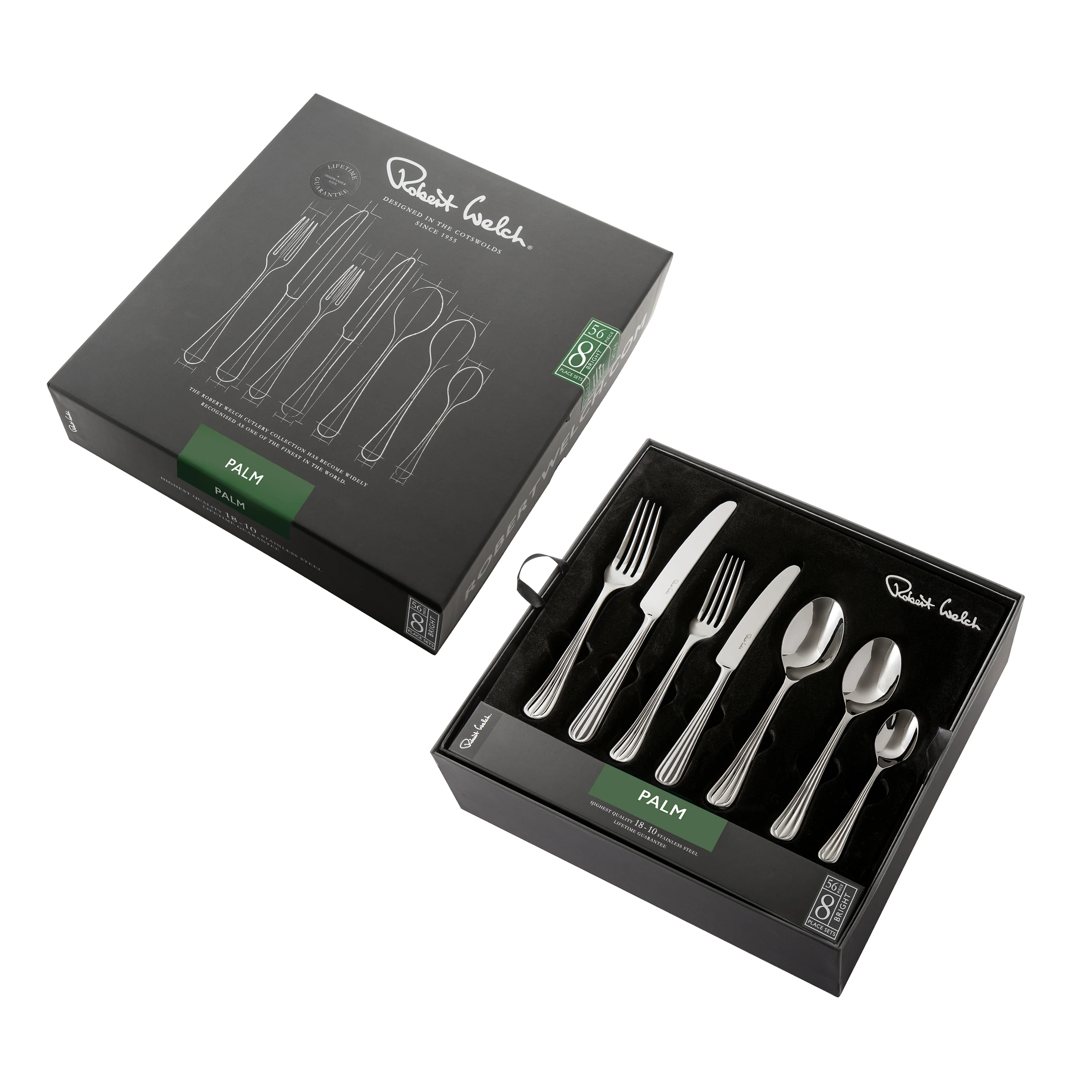 Palm Bright Cutlery Set, 56 Piece for 8 People - Image 3