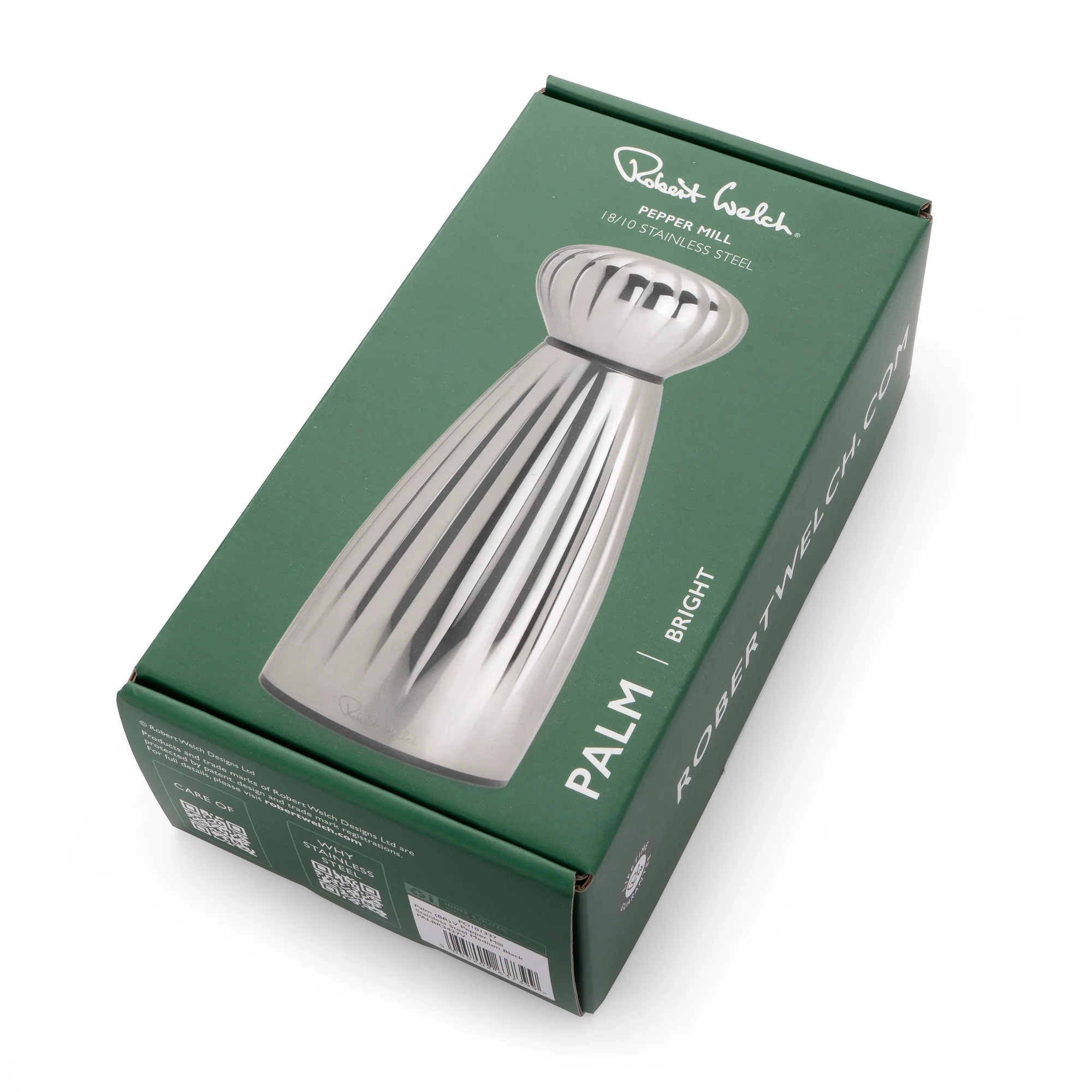 Palm Bright Stainless Steel Medium Black Pepper Mill - Image 3