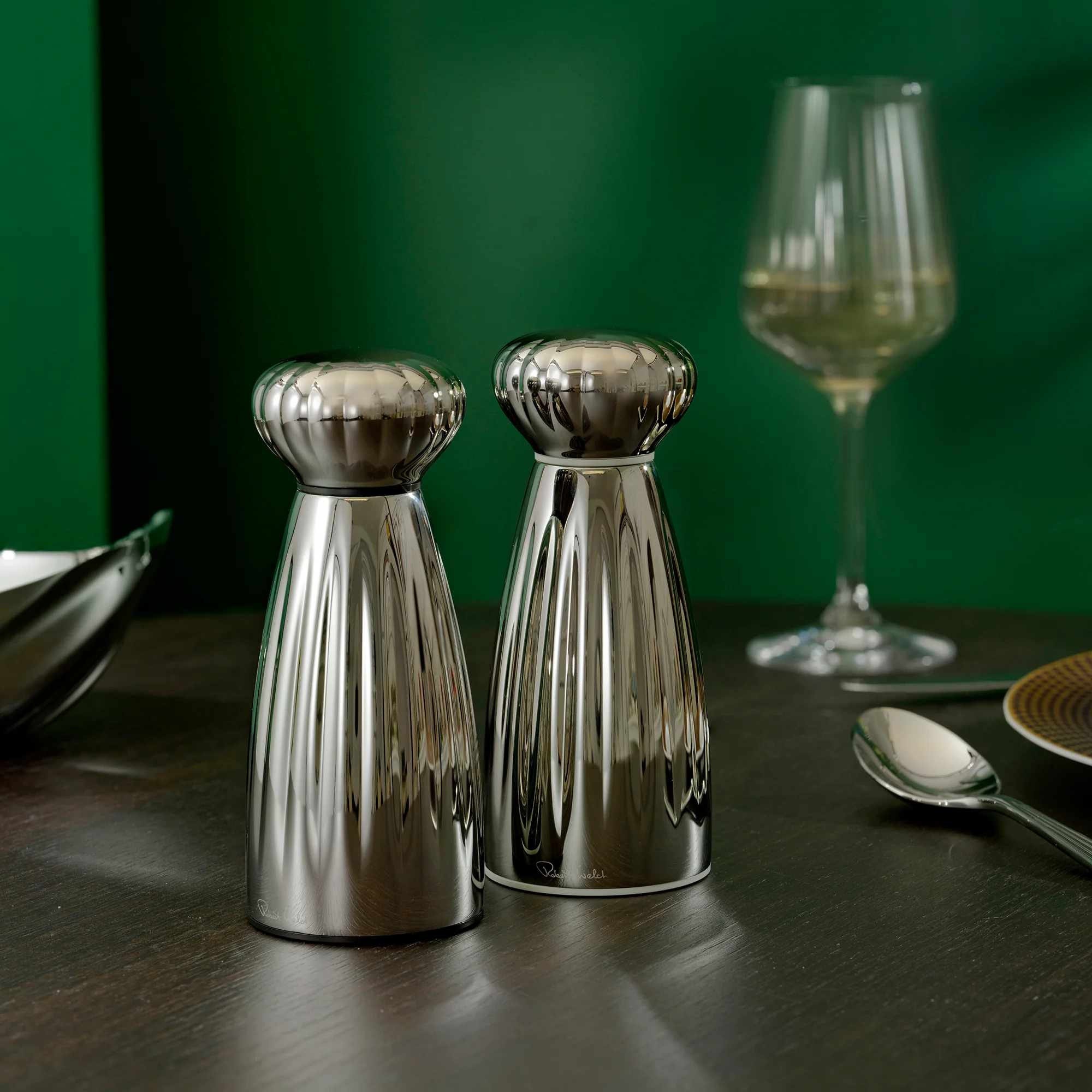 Palm Bright Stainless Steel Small Mills and Tray Set - Image 2