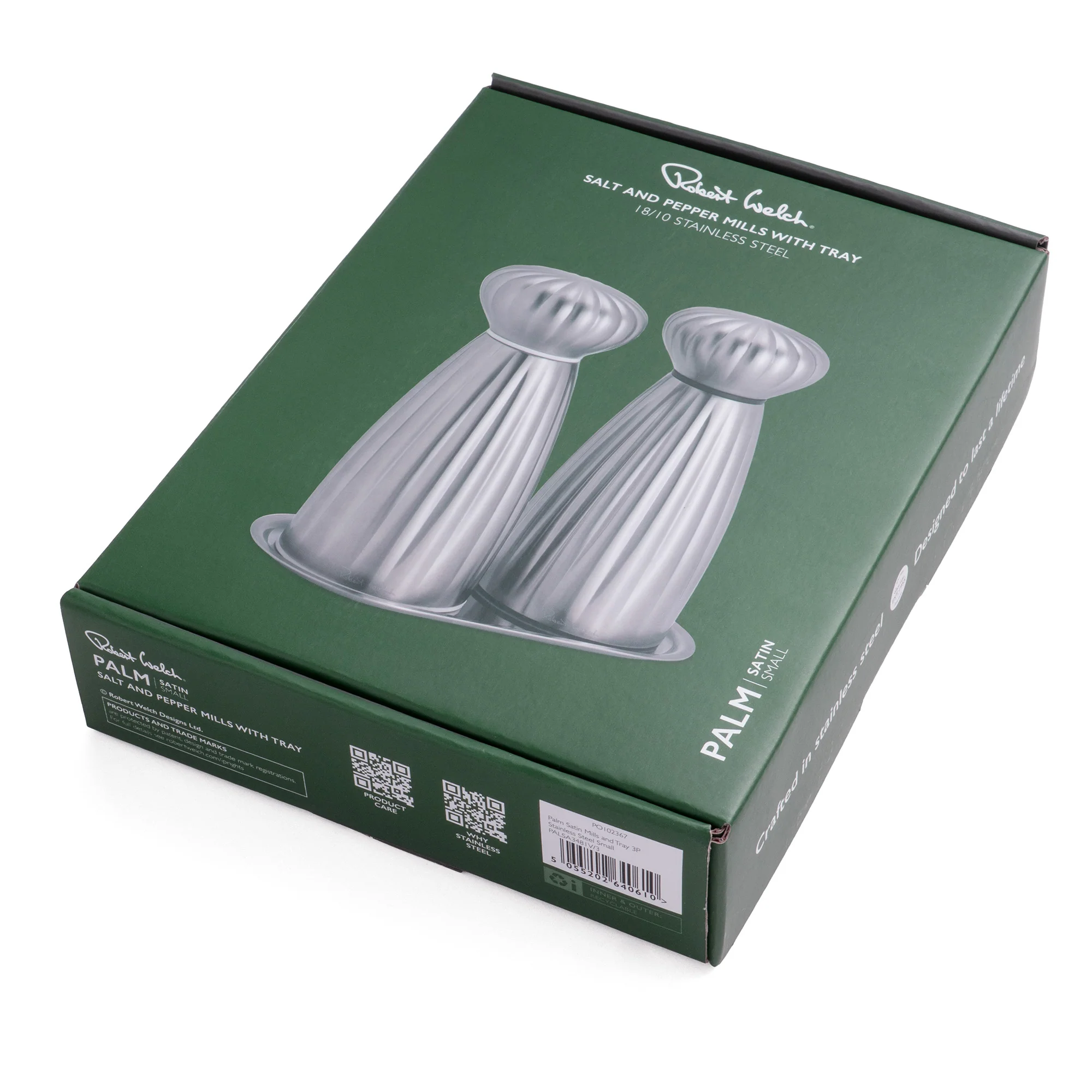 Palm Satin Stainless Steel Small Mills and Tray Set - Image 3