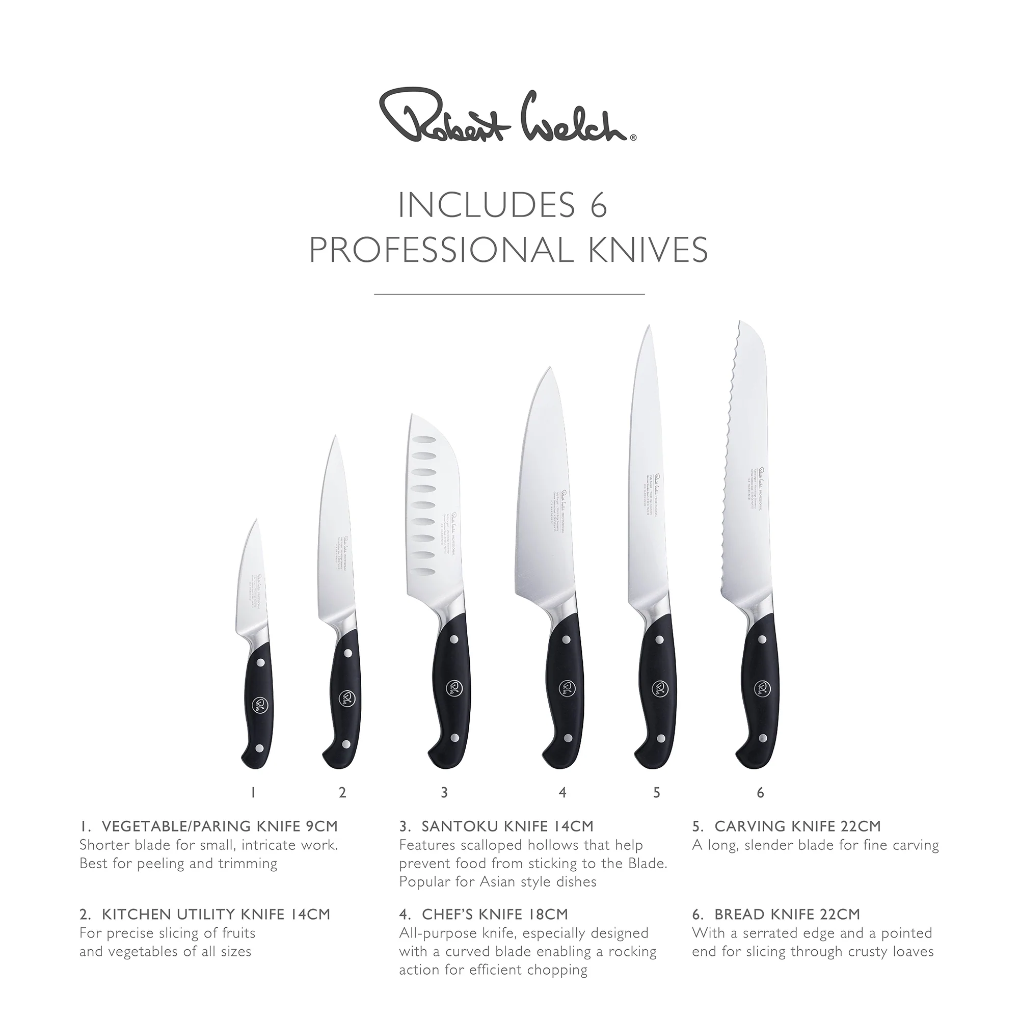 Professional Angle Oak Knife Block Set - Image 8