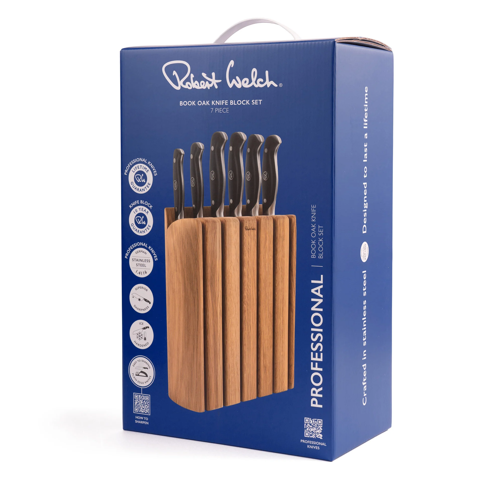 Professional Book Oak Knife Block Set - Image 3