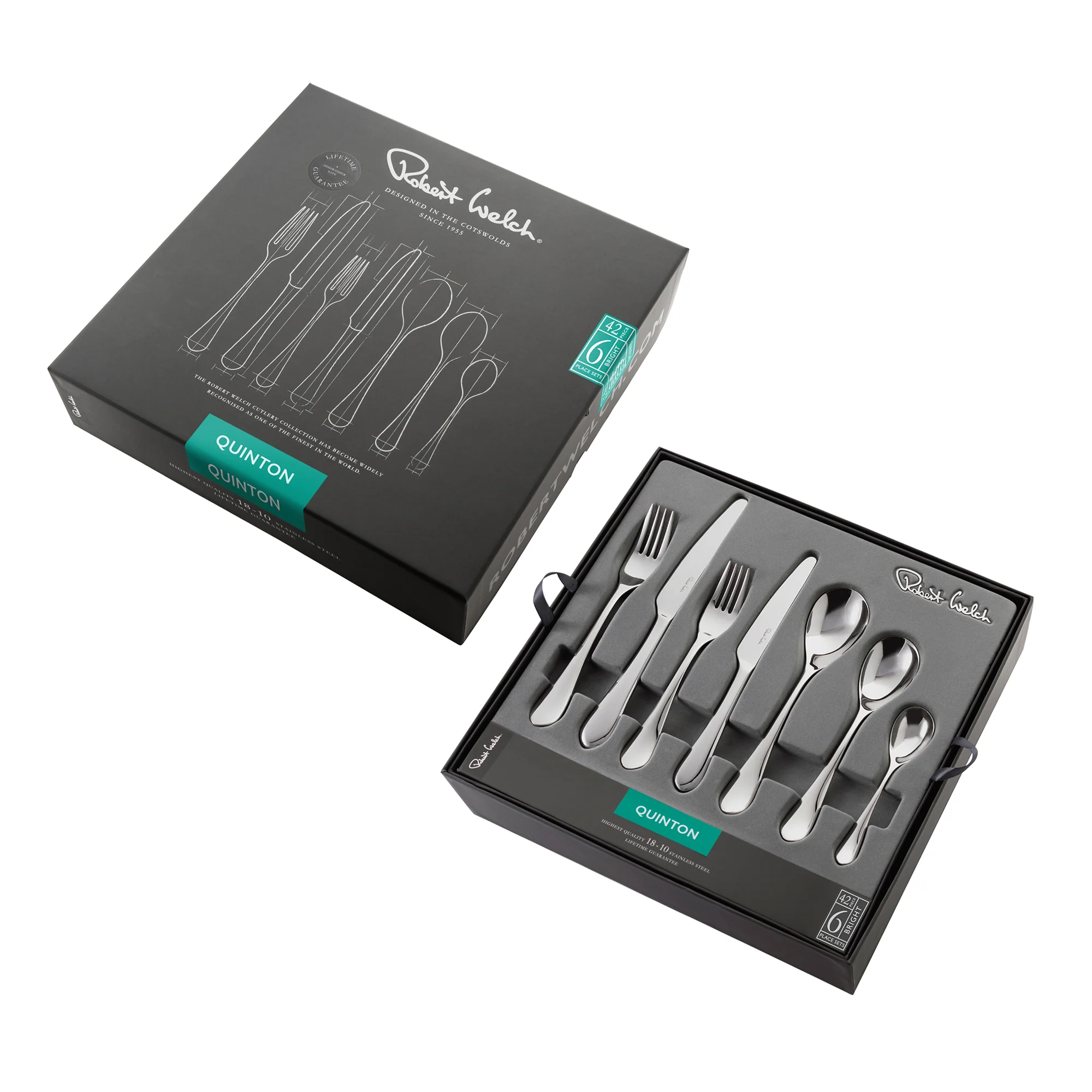 Quinton Bright Cutlery Set, 42 Piece for 6 People - Image 3