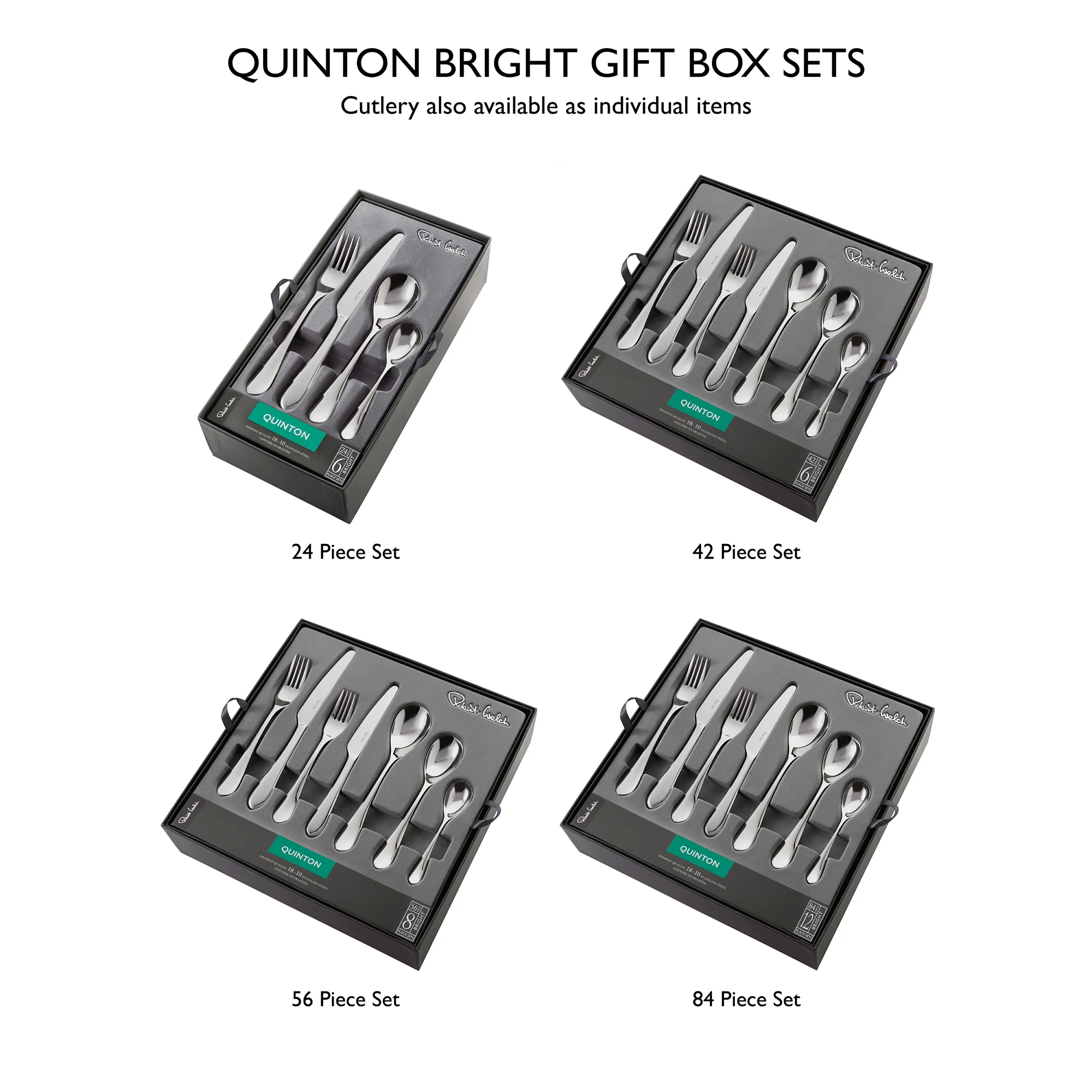 Quinton Bright Cutlery Set, 84 Piece for 12 People - Image 6