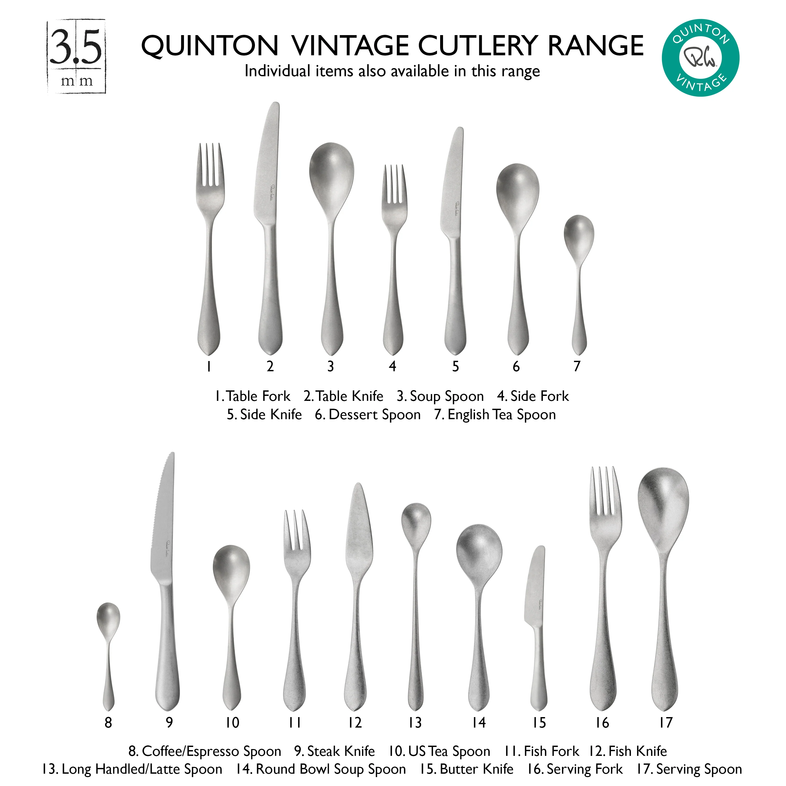 Quinton Vintage Serving Fork - Image 5