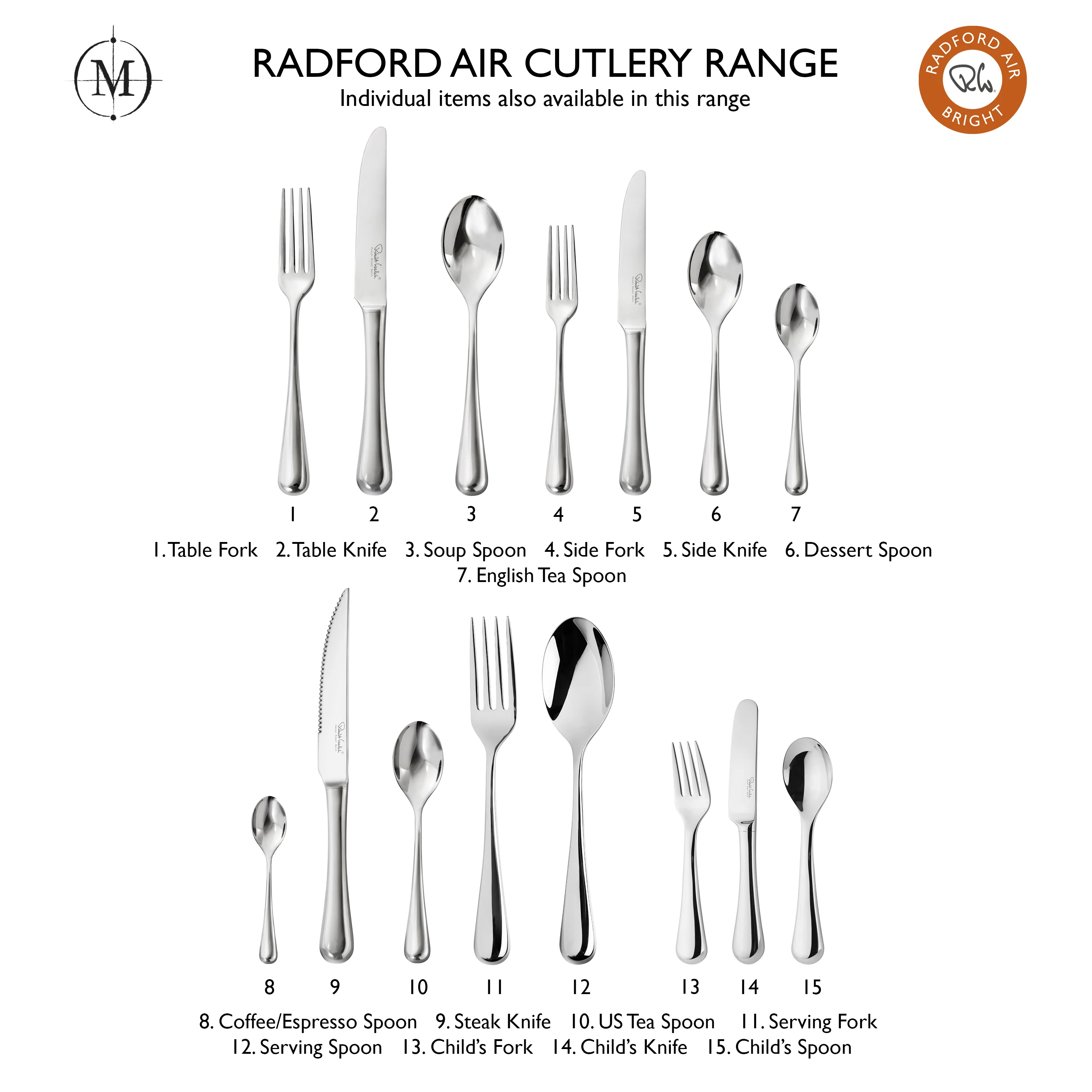 Radford Air Bright Serving Fork - Image 5
