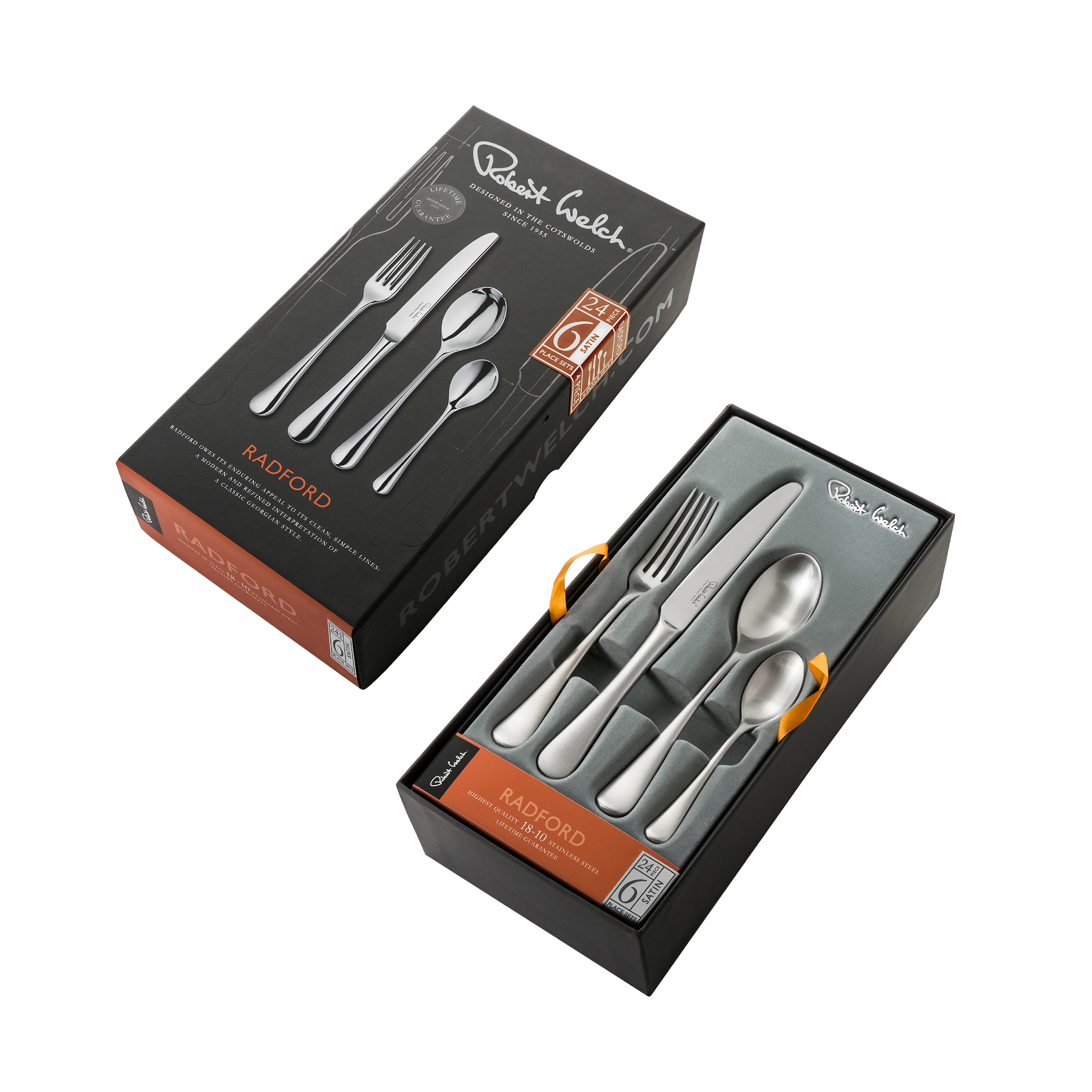 Radford Satin Cutlery Set, 24 Piece for 6 People - Image 3