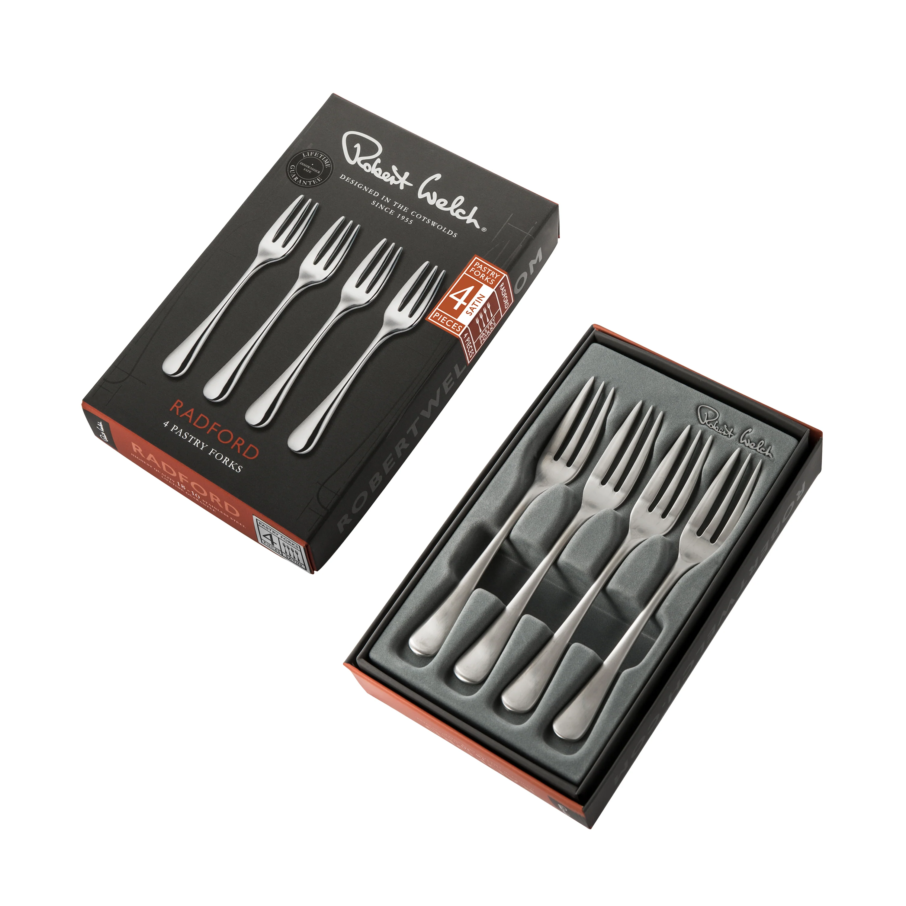 Radford Satin Pastry Fork, Set of 4 - Image 3