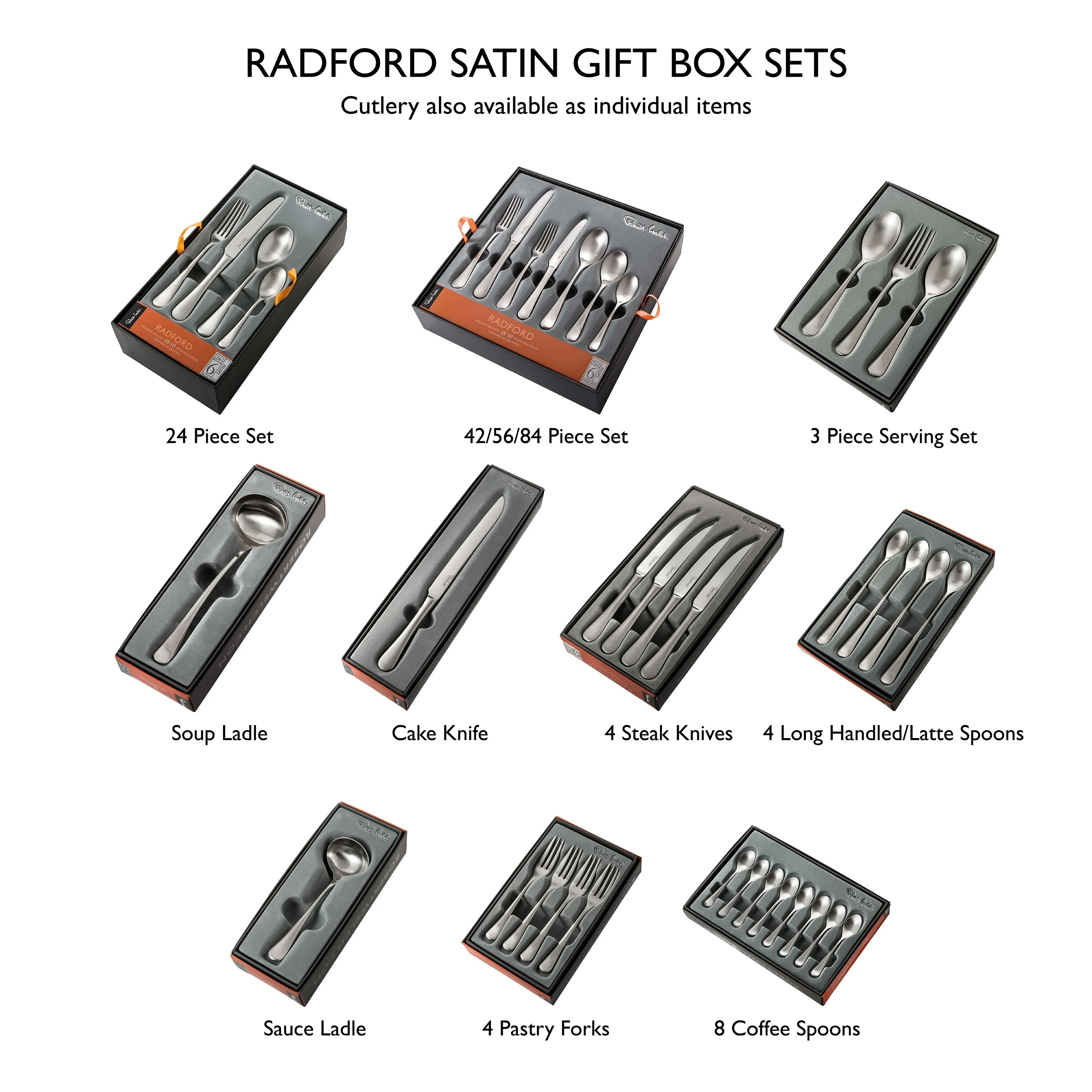 Radford Satin Fish Eaters, Set of 4 - Image 6