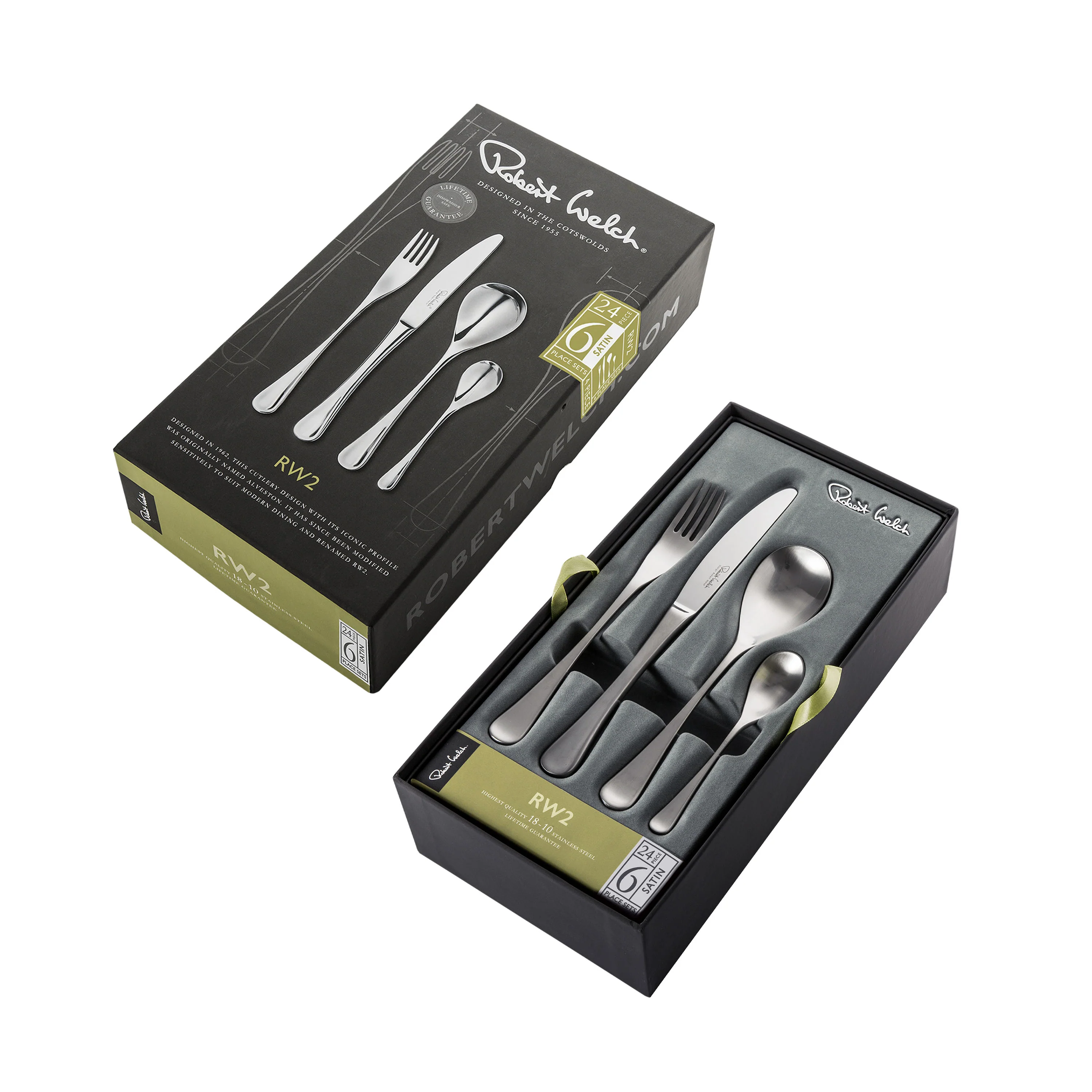 RW2 Satin Cutlery Set, 24 Piece for 6 People - Image 3